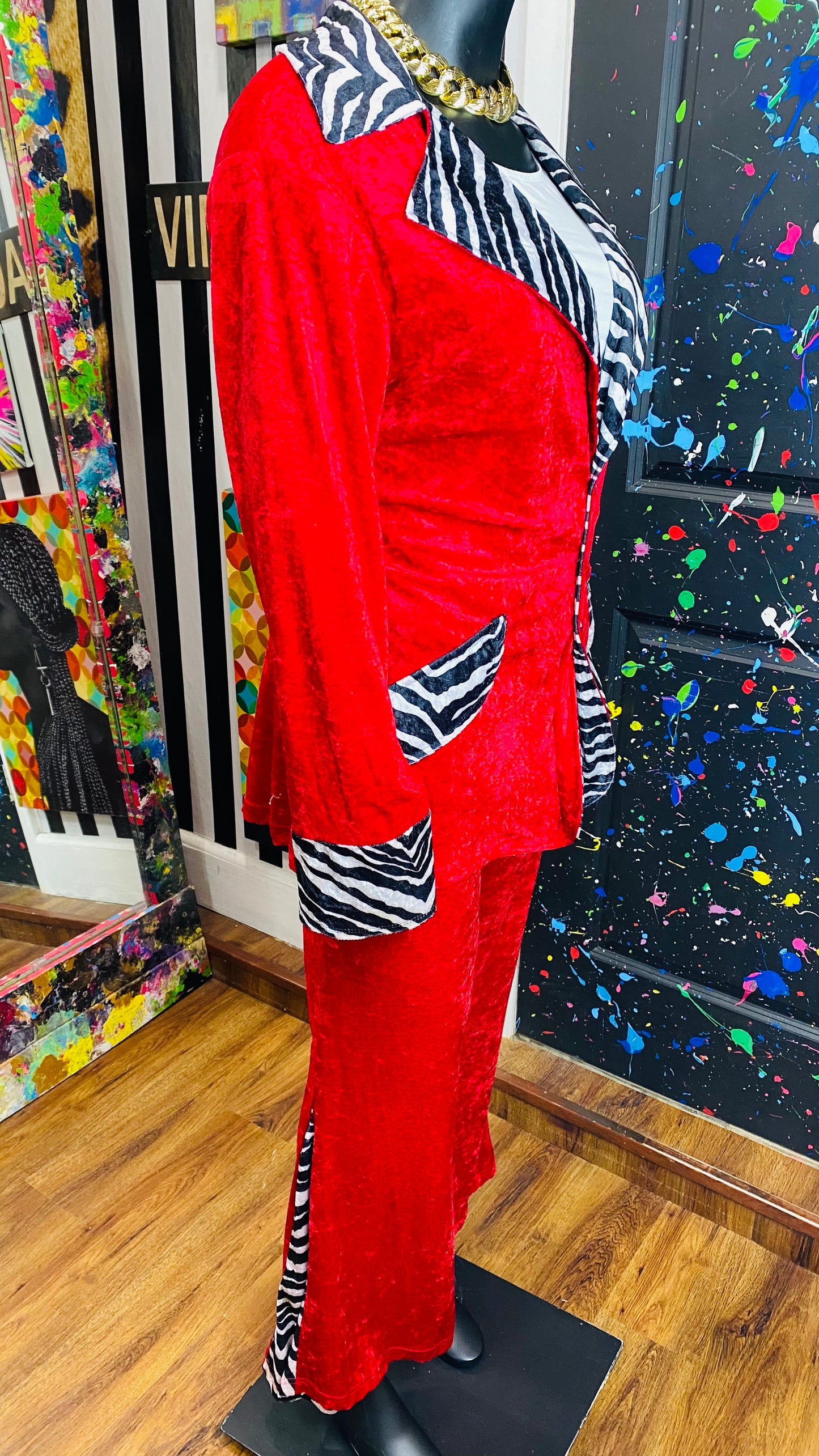 Red & Zebra Pants Set (22)