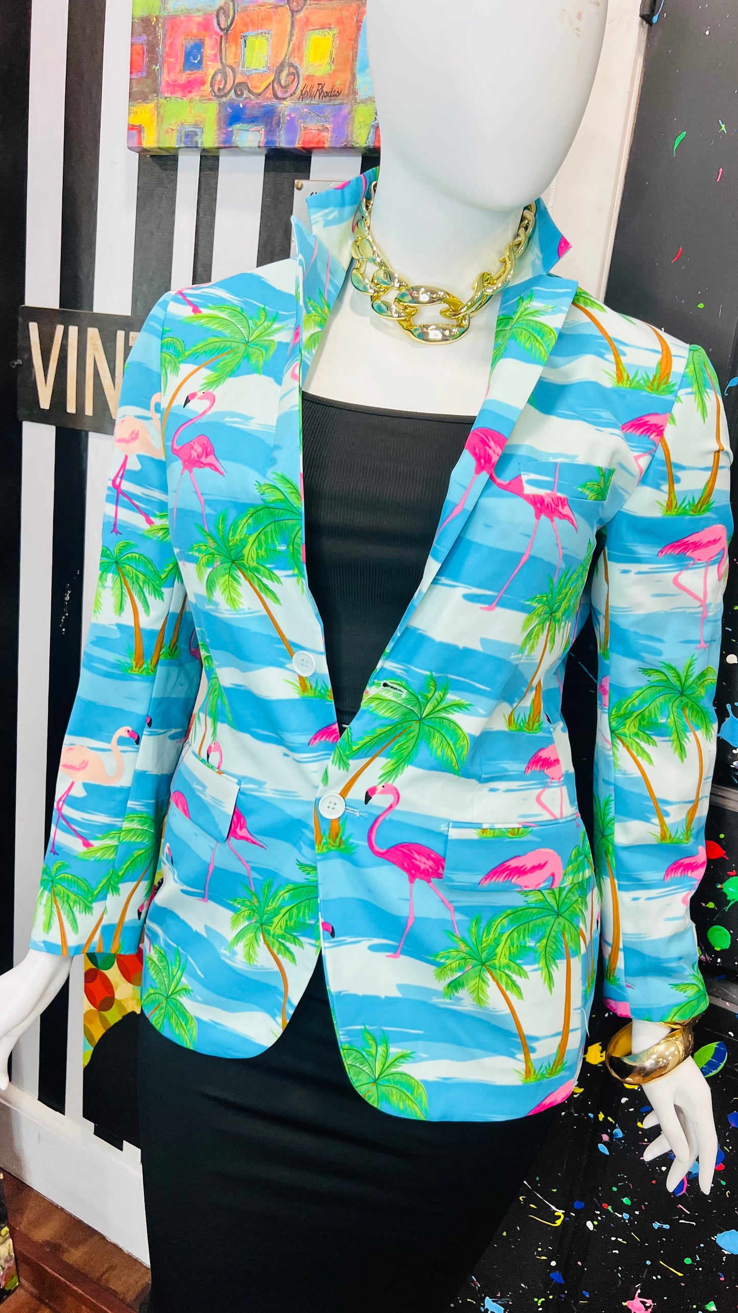 Tropical Flamingo Blazer (12)