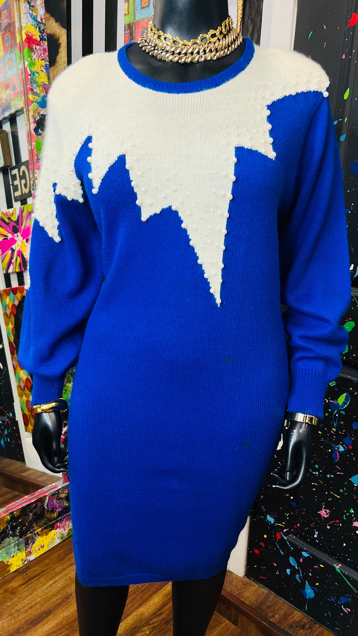 Vintage Knit Sweater Dress (22)