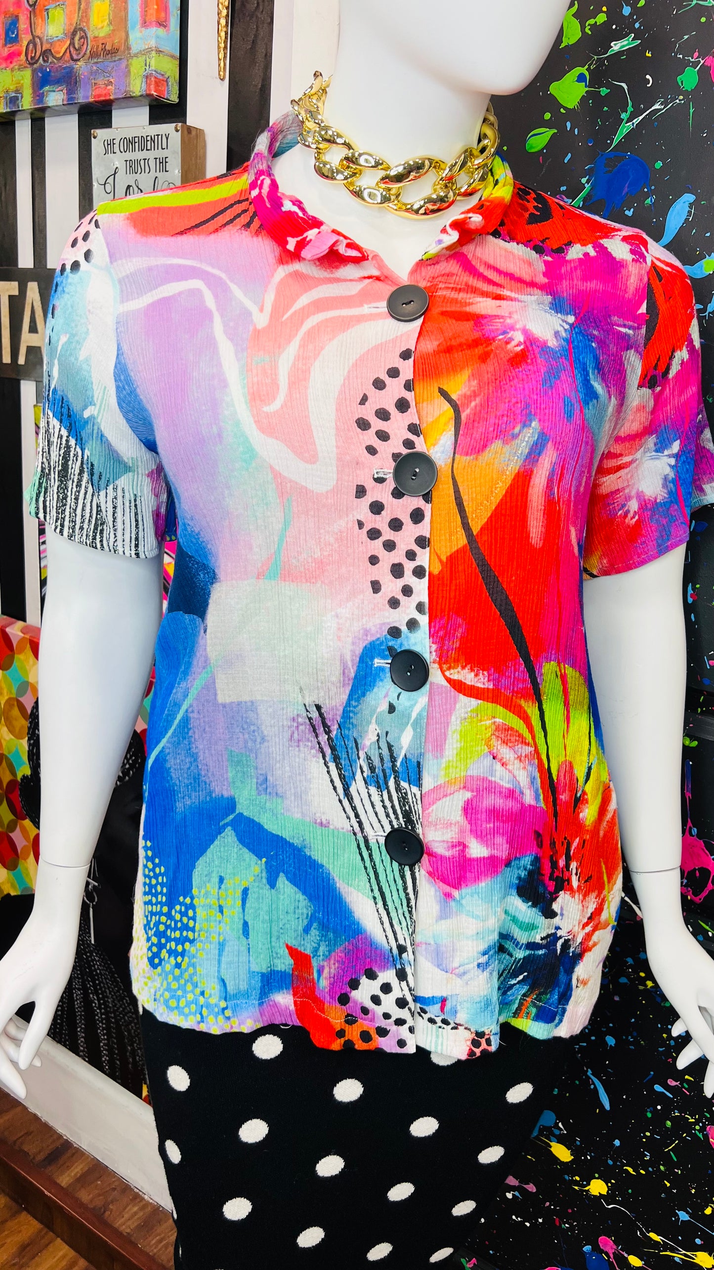 Abstract Print Blouse(18)