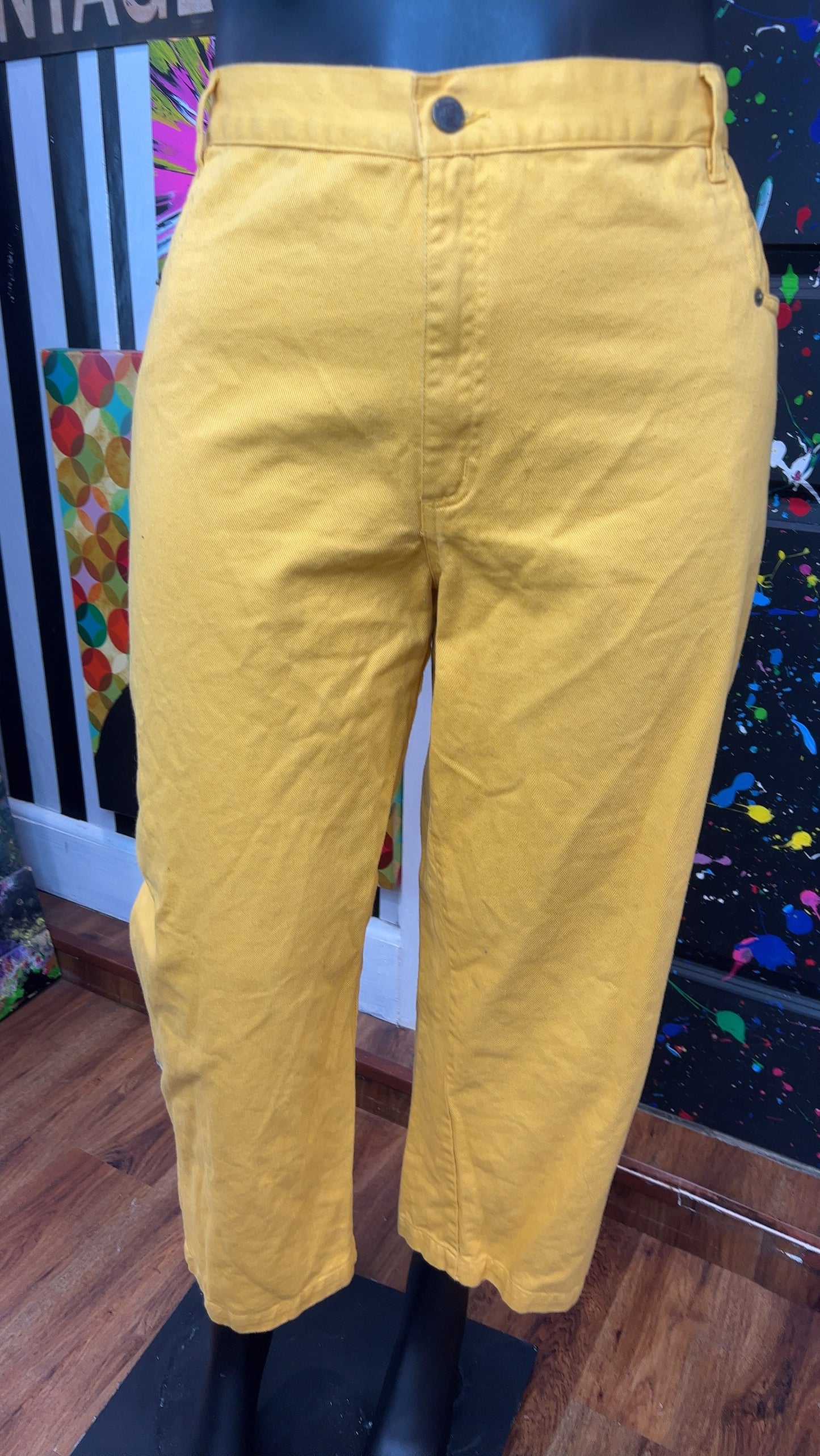 Vintage Mustard Yellow Denim Jeans (24WP)