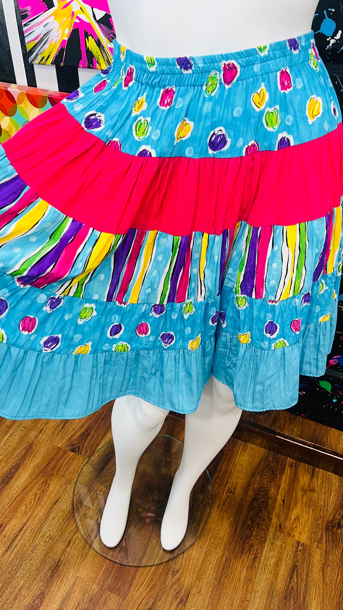 Vintage 80’s Rayon Skirt (16)