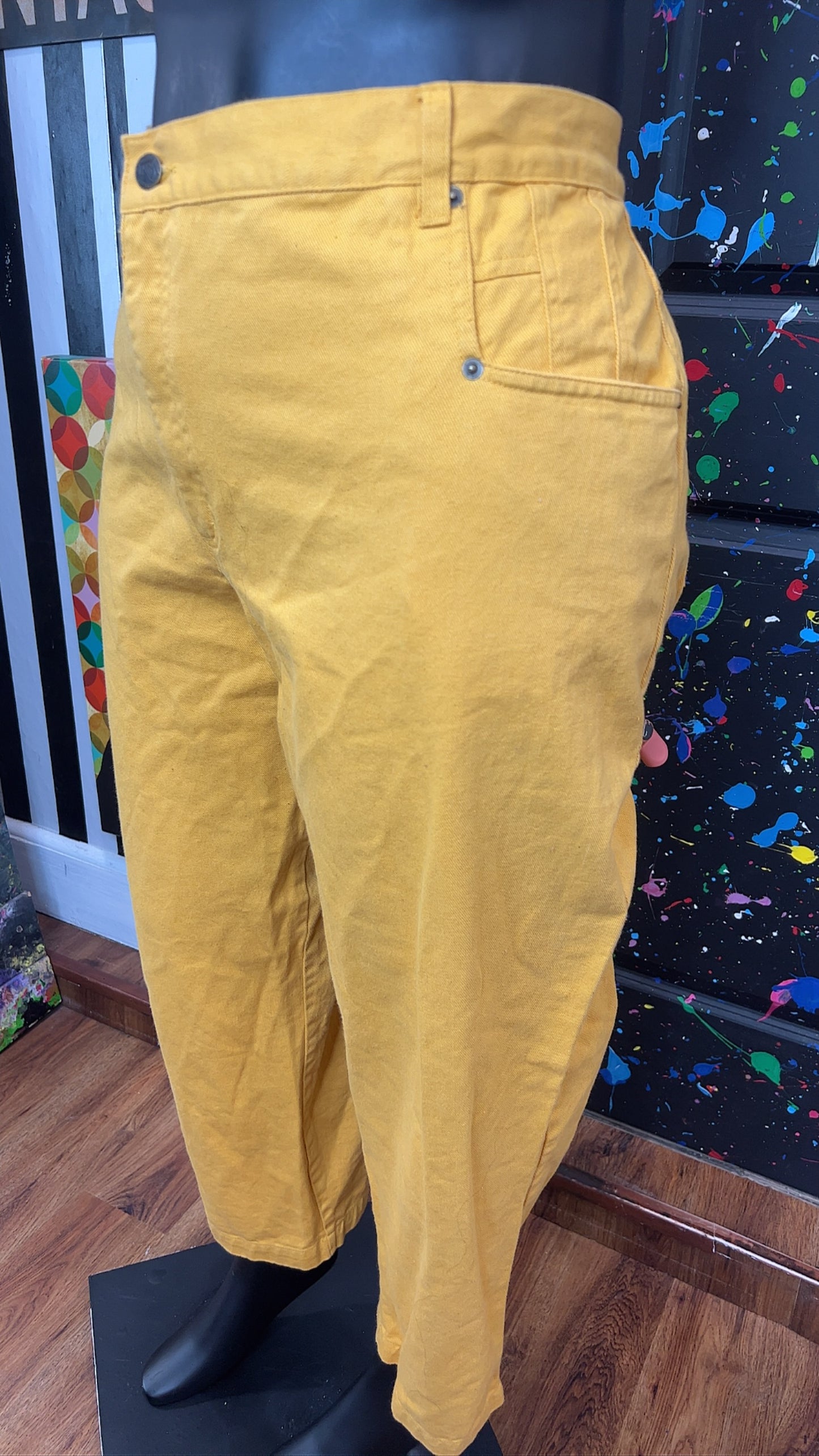 Vintage Mustard Yellow Denim Jeans (24WP)