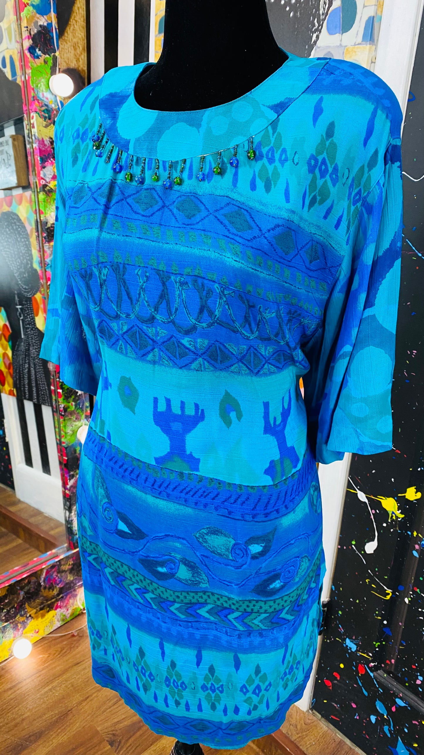 Vintage Carole Little Short Sleeve Blouse