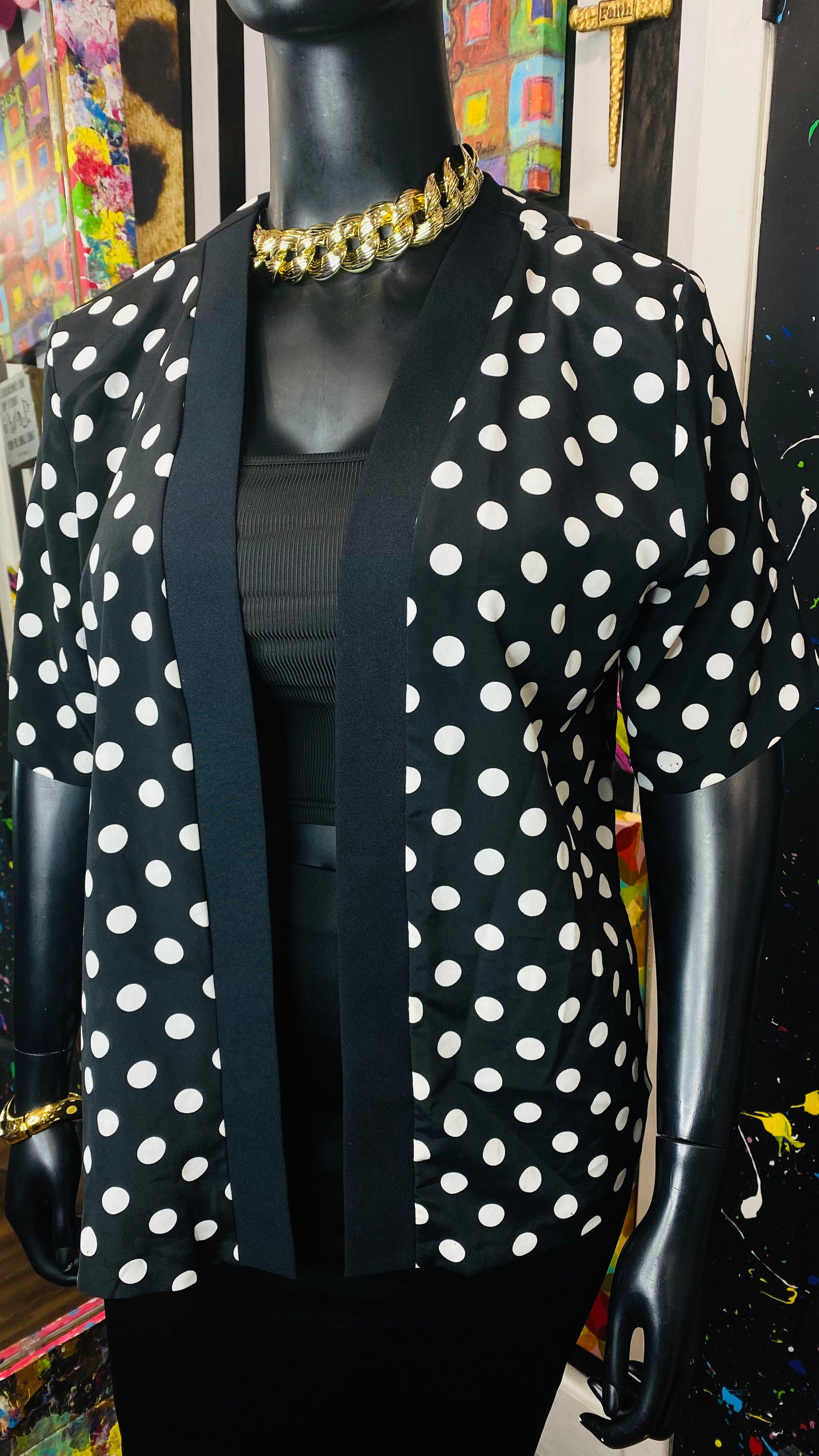 Vintage Polka Dot Short Duster (16)