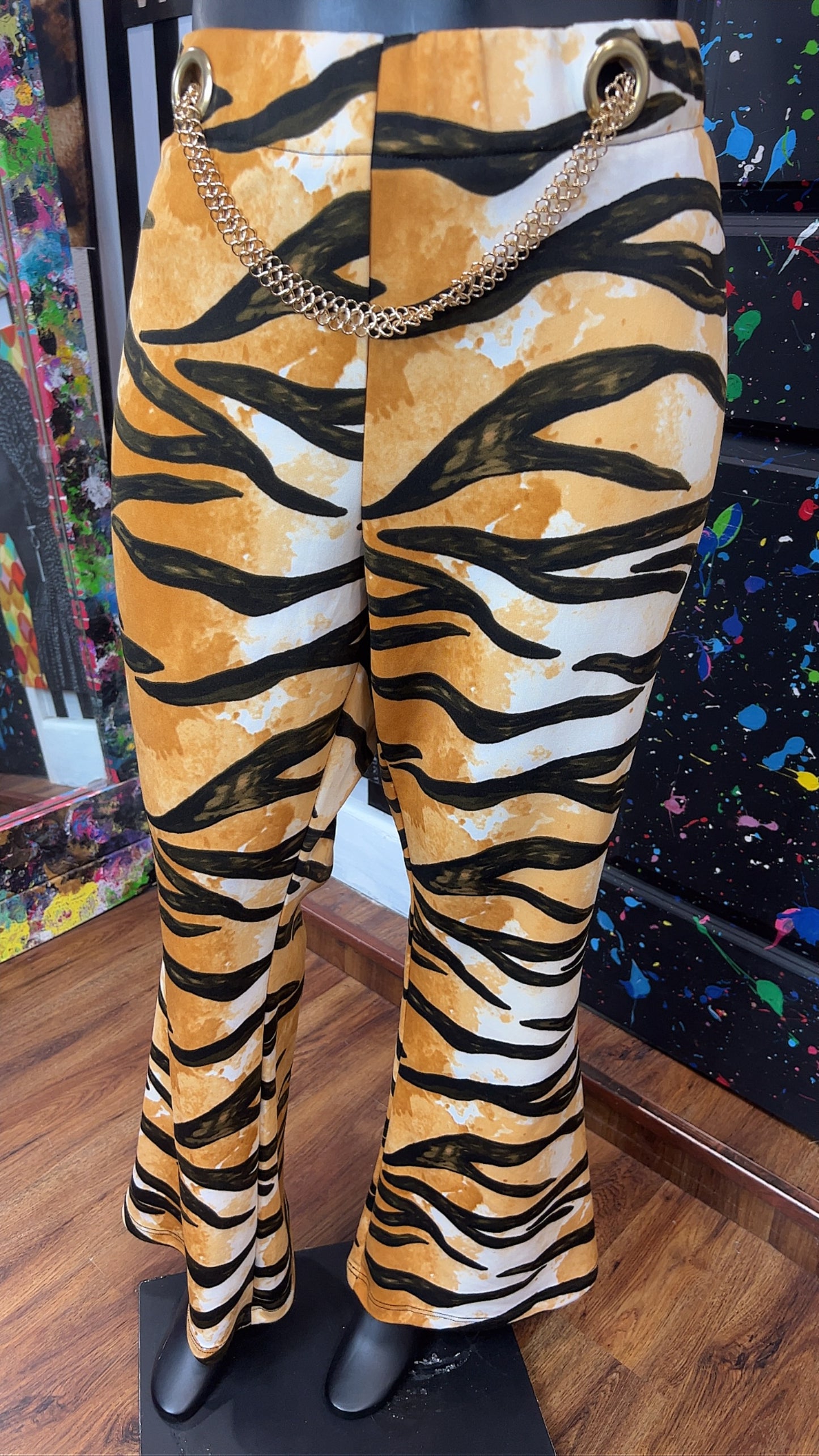 Animal Print Flare Leg Pants -New w/Tags (20)