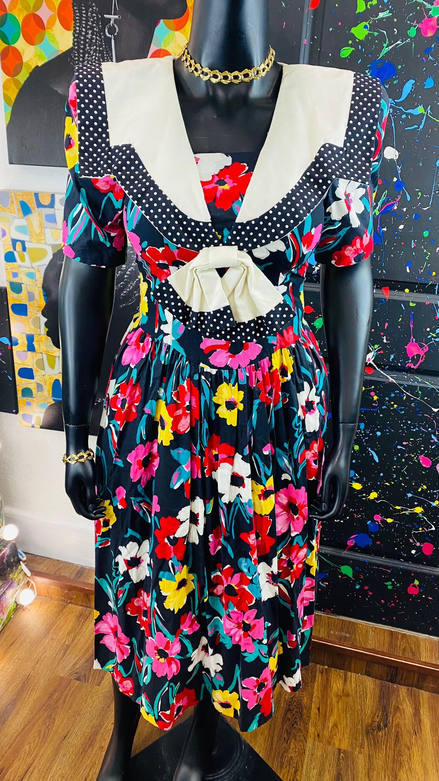 Vintage Short Sleeve Dress