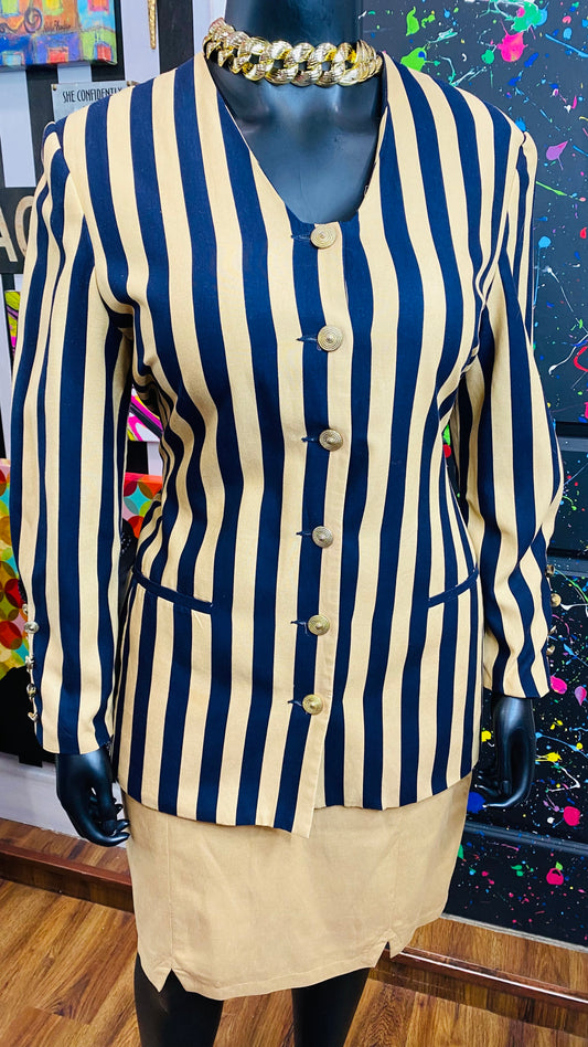 Vintage Striped Skirt Set (16)