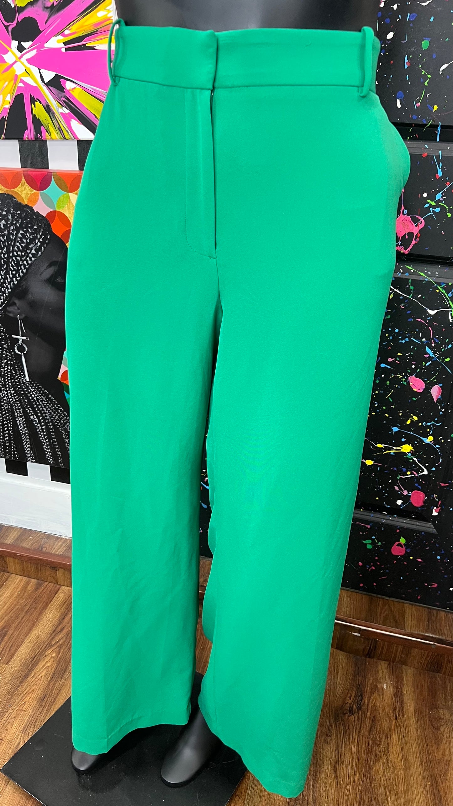 Lane Bryant Green Wide Legged Dress Pants (24)