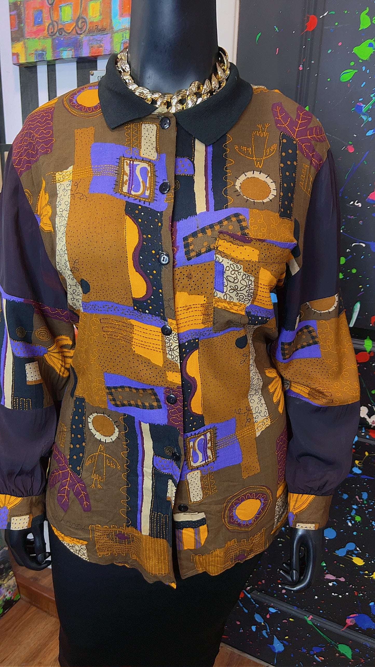 Vintage 80’s Rayon Blouse (14)