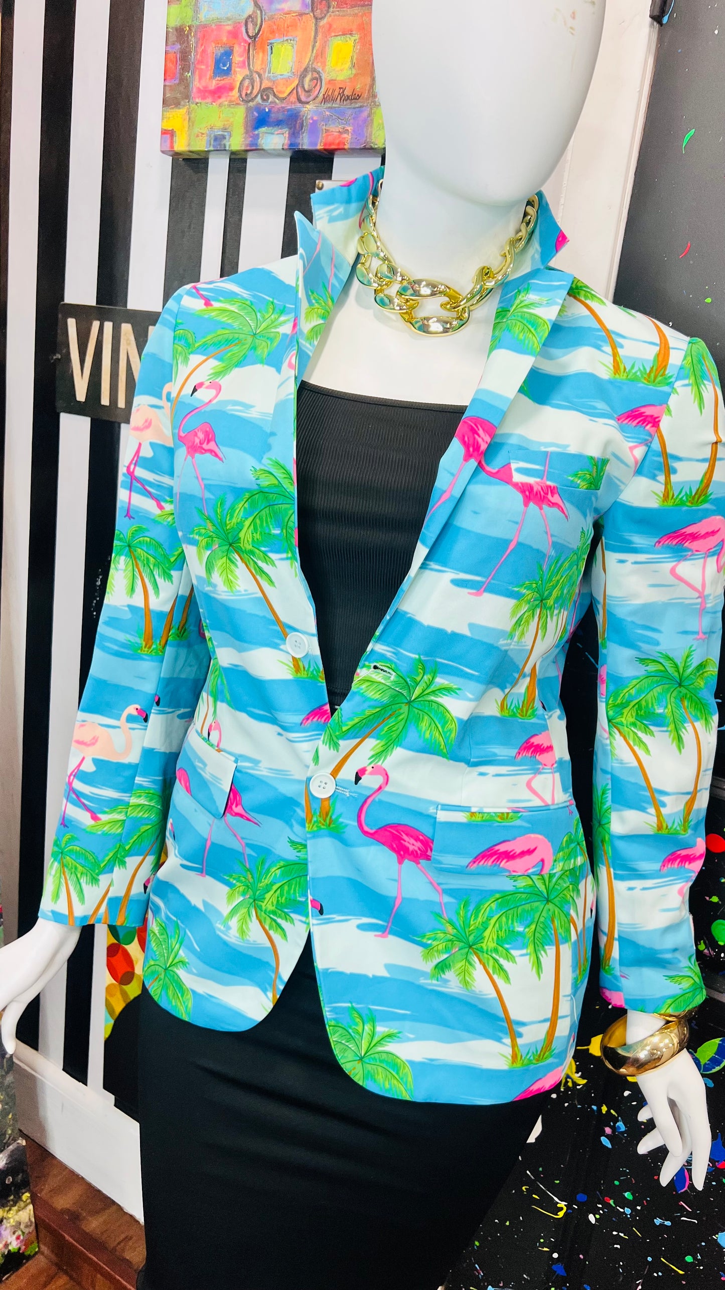 Tropical Flamingo Blazer (12)