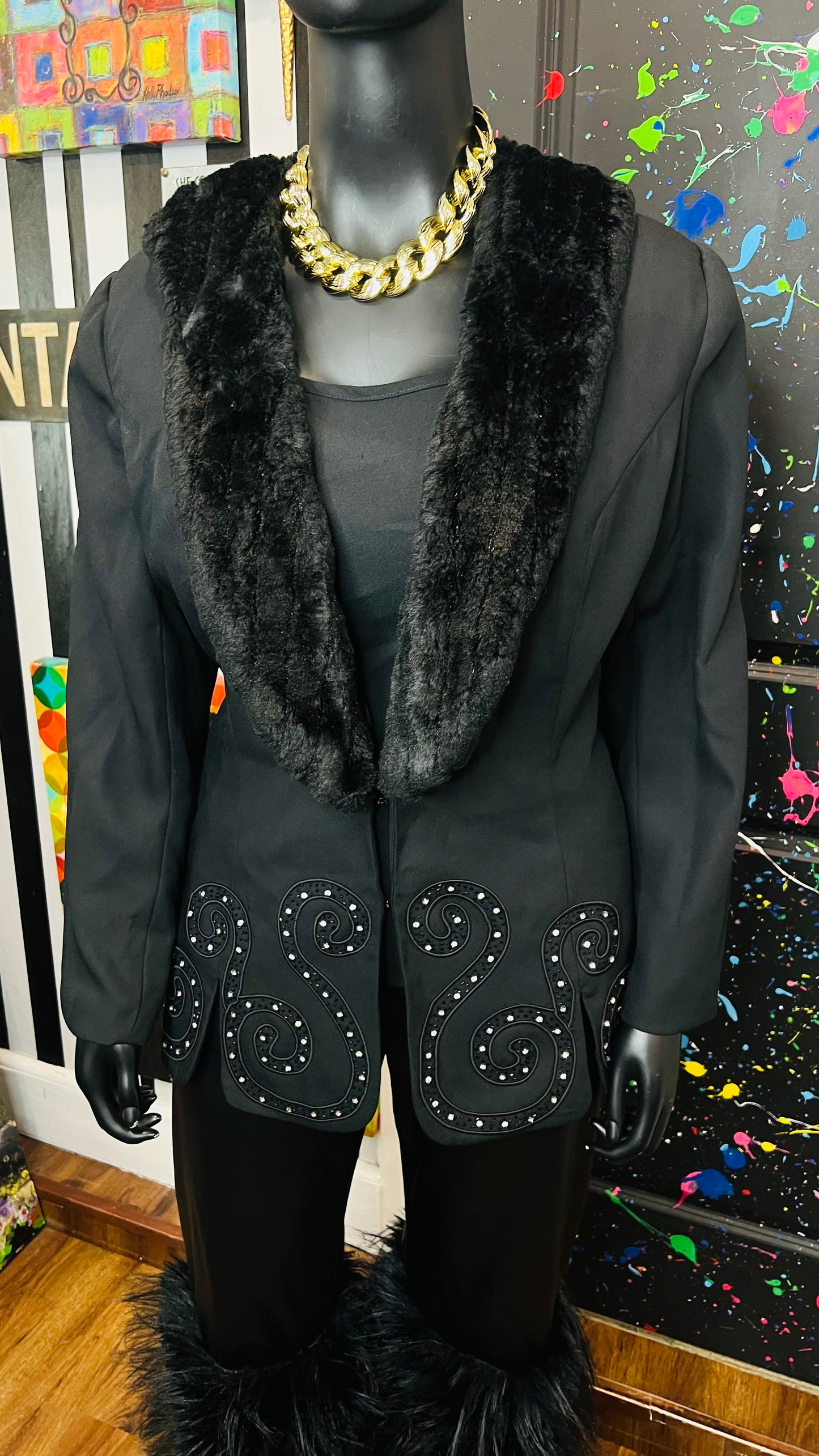 Vintage Unique Statement Blazer (20)