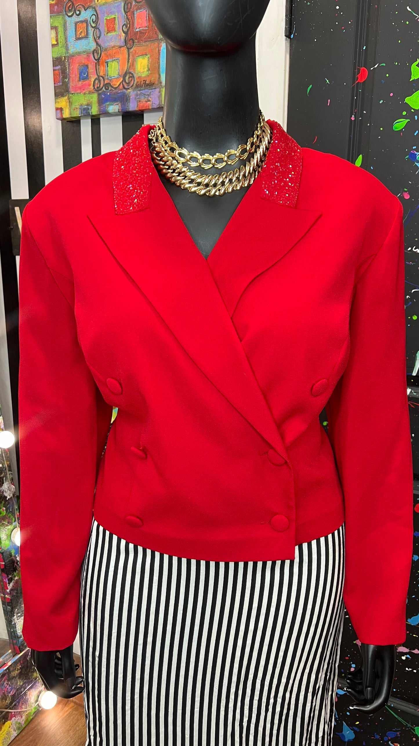 Vintage Positive Attitude Blazer W/ Sequin (22)