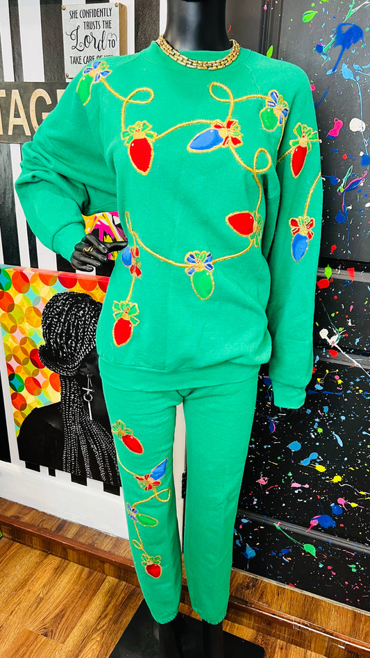 Vintage Hand Painted Christmas Jogging Set (14/16)