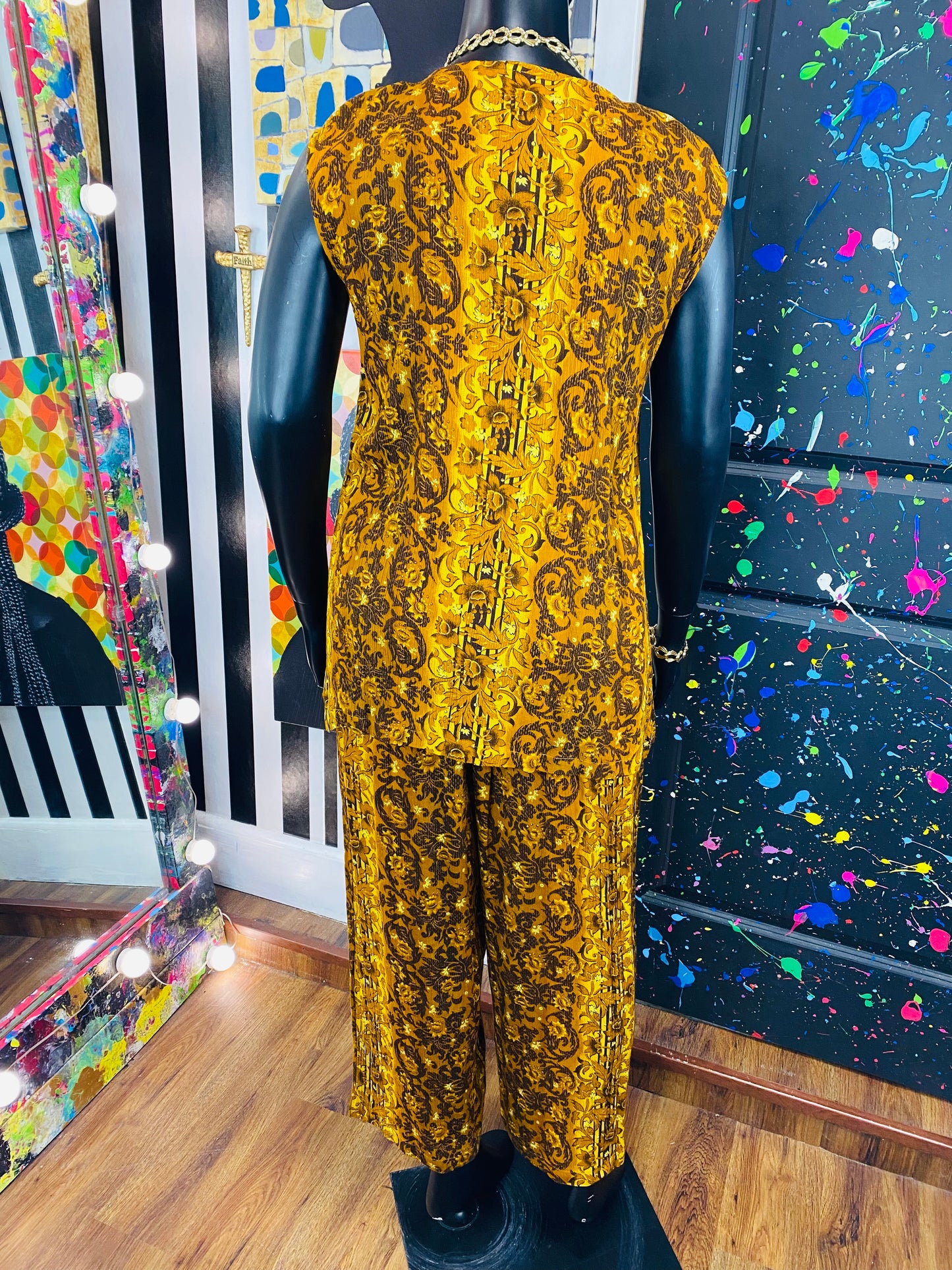 Vintage Sleeveless Pants Set