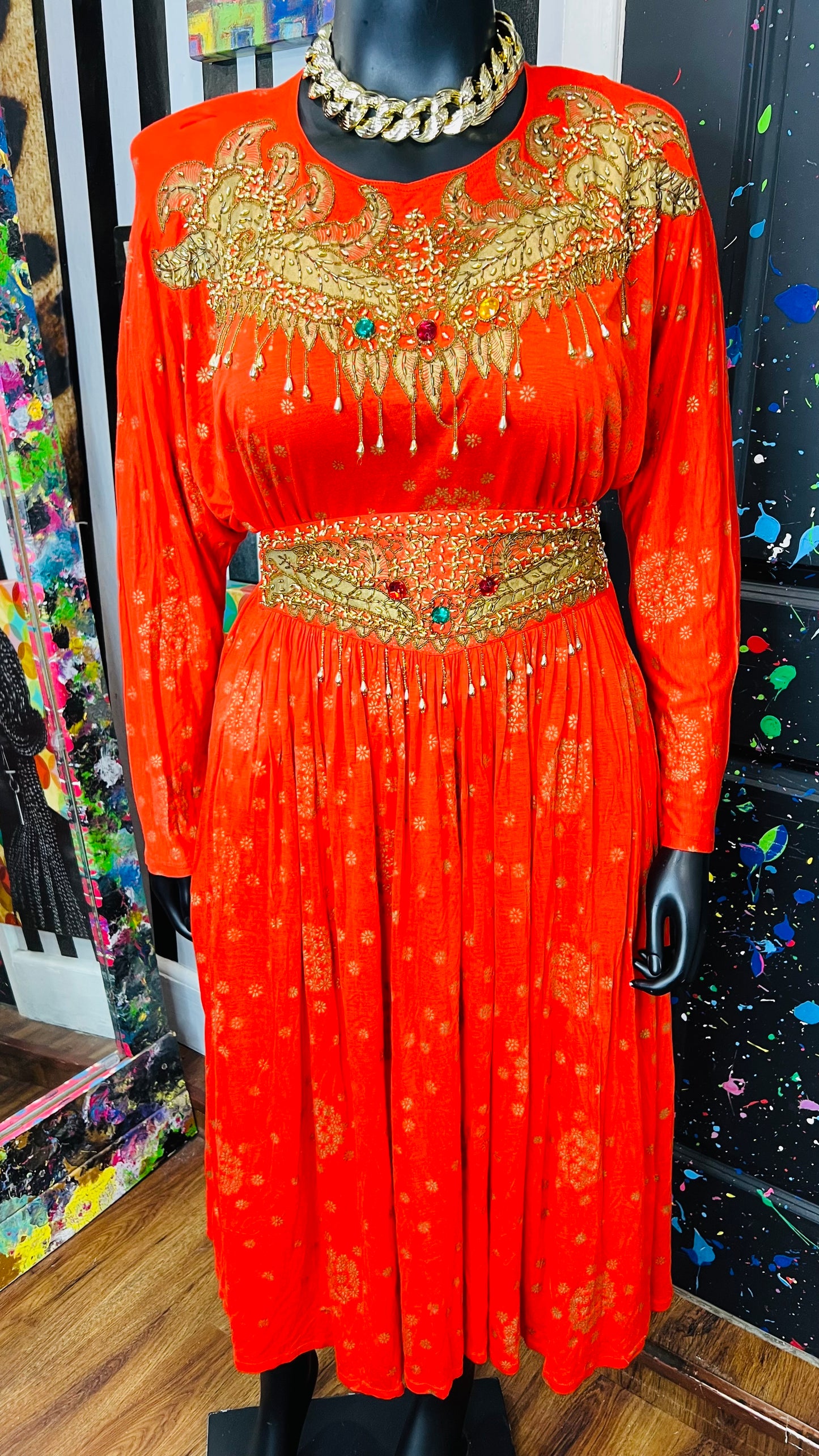 Vintage Beaded & Jewel Skirt Set (16)