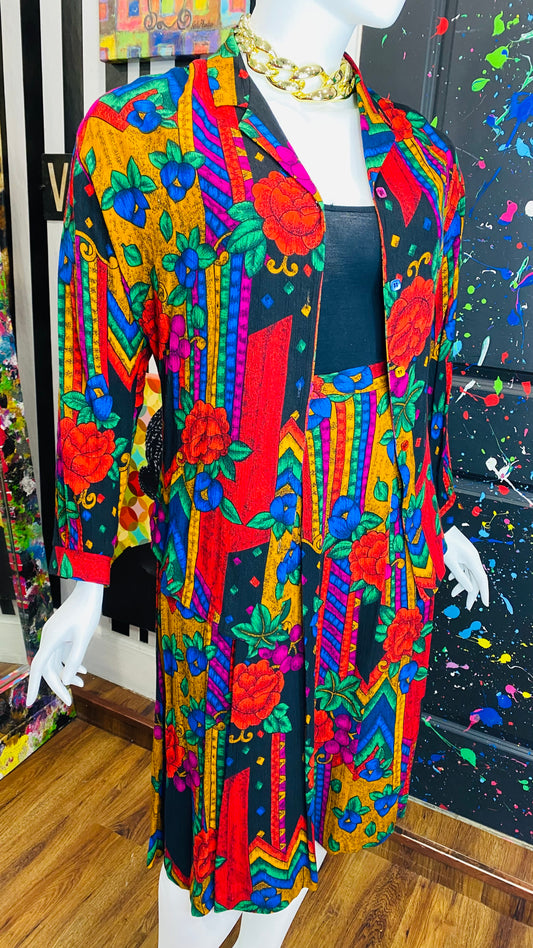 Vintage Vibrant Skirt Set (16/18)