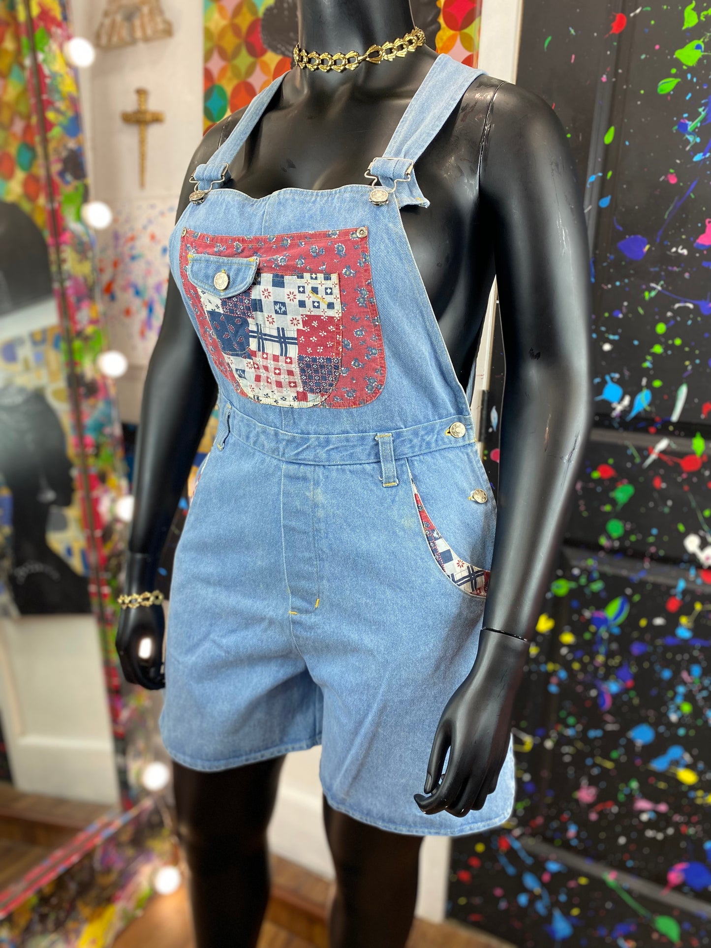 Vintage Overalls Shorts