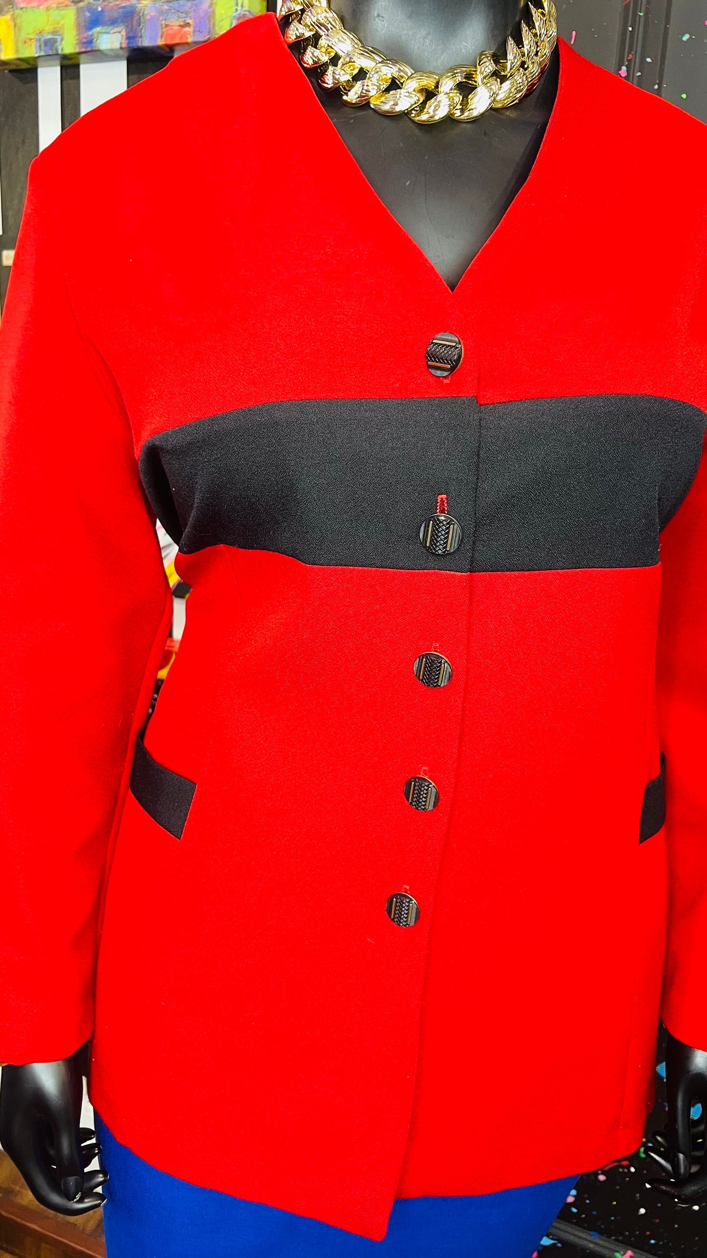 Vintage Black & Red Blazer (18/20)