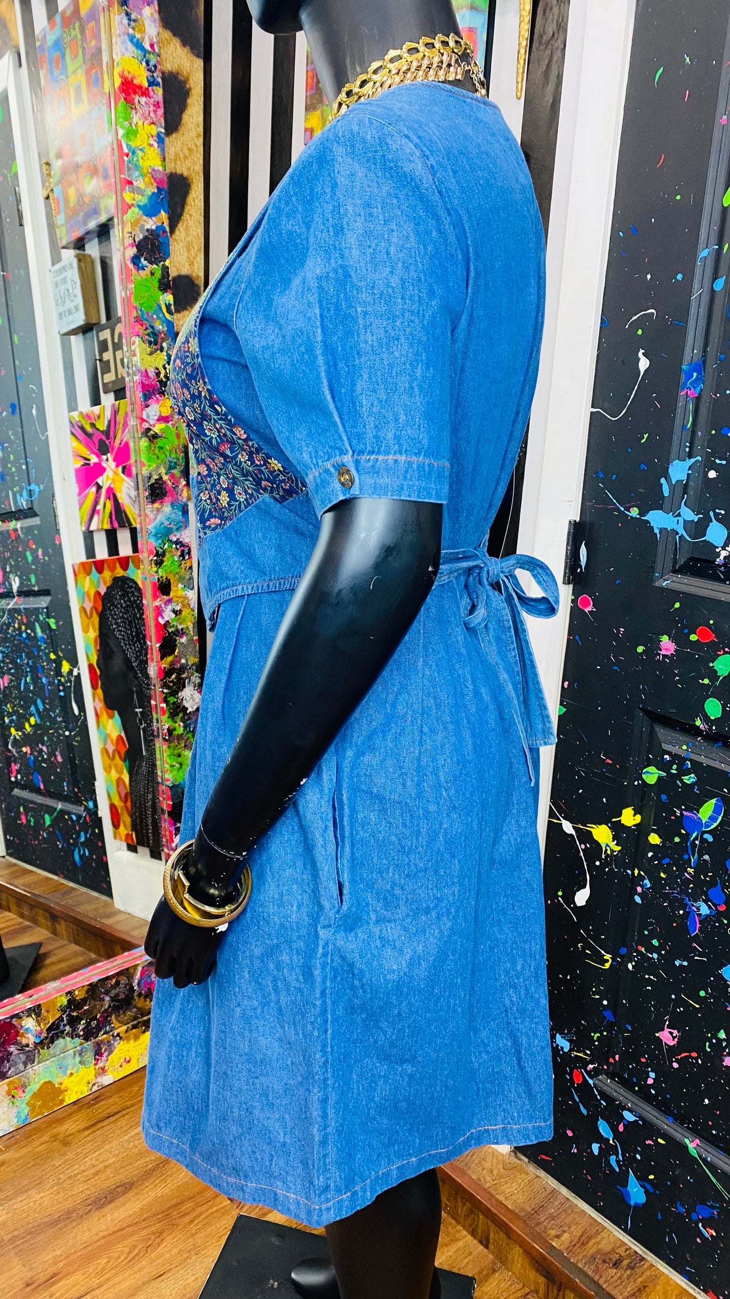 Vintage Denim Vest Dress (12/14)