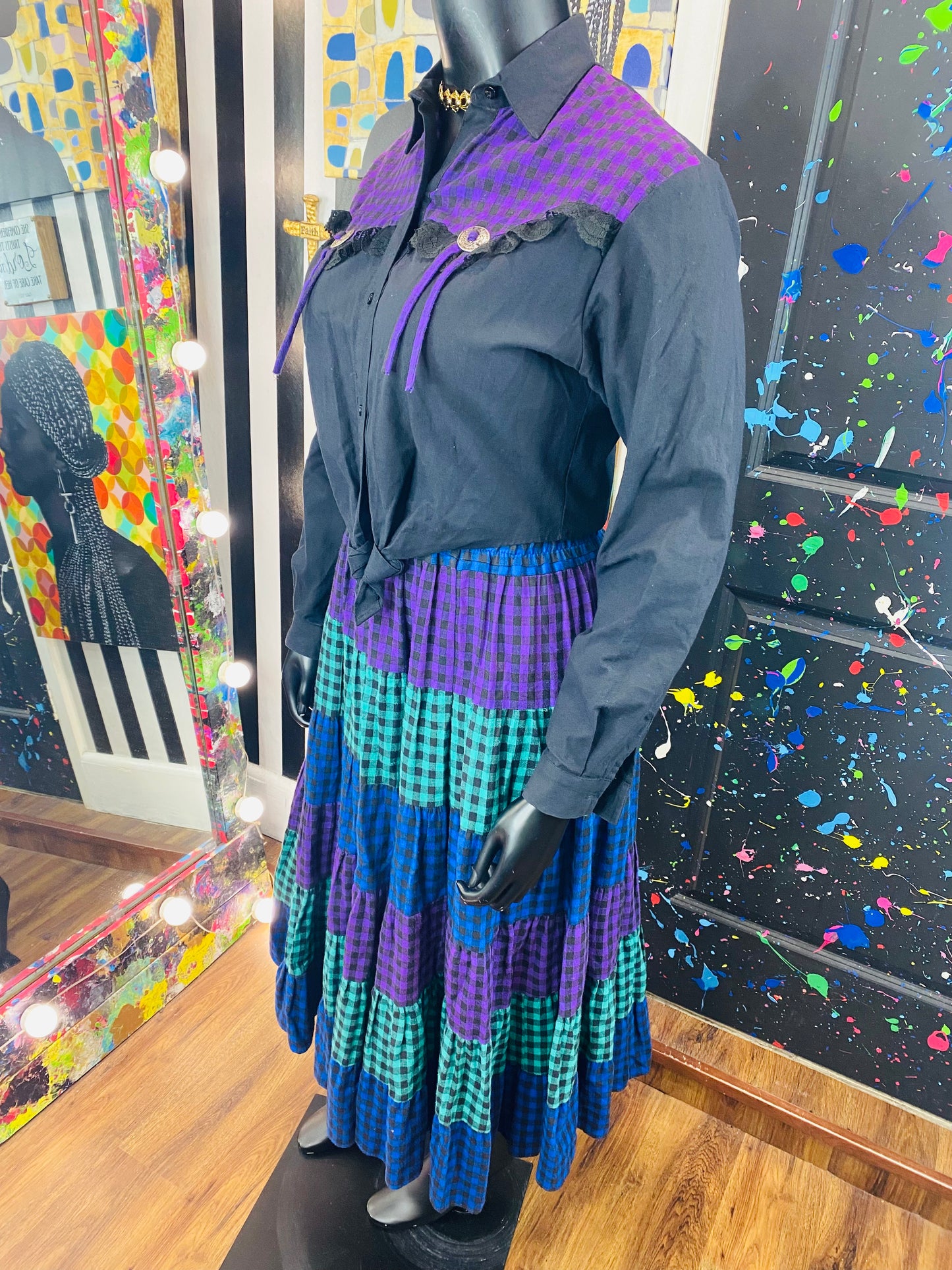 Vintage Scottsdale Image West 2pc Skirt Set