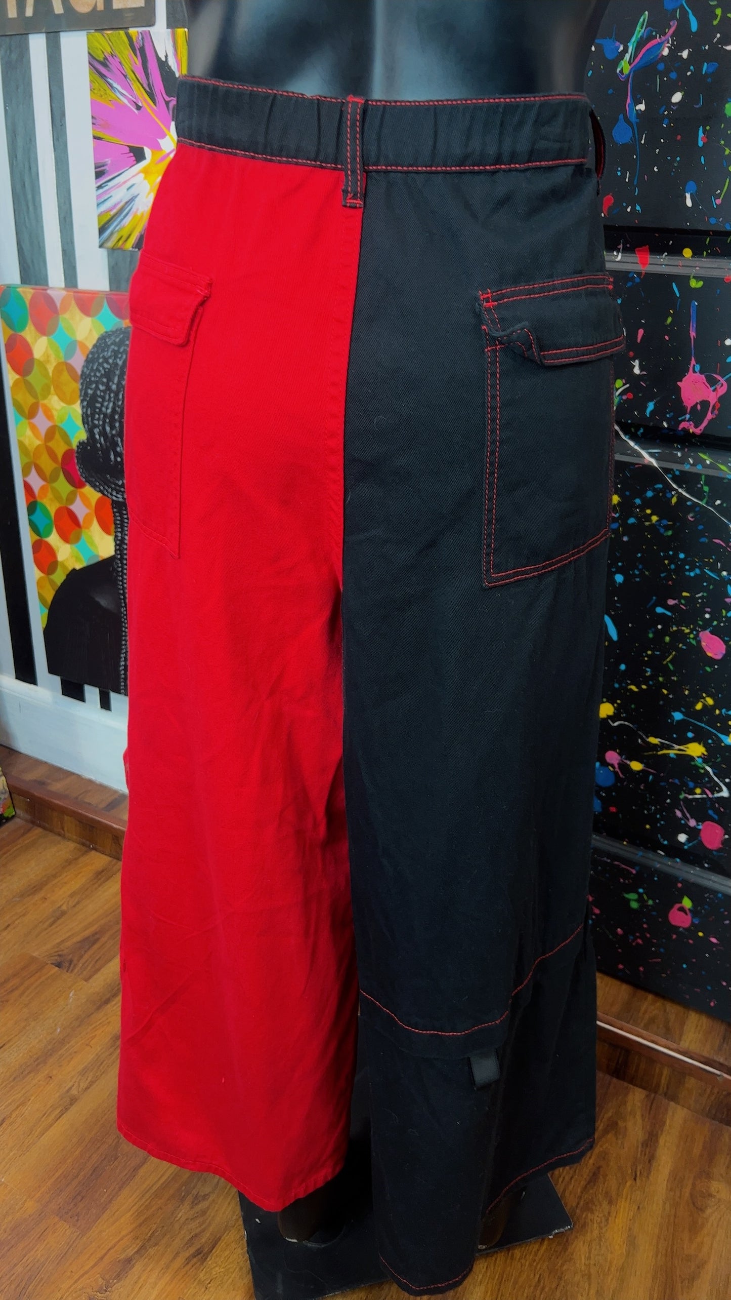 Colorblock Wide Leg Jeans (22)