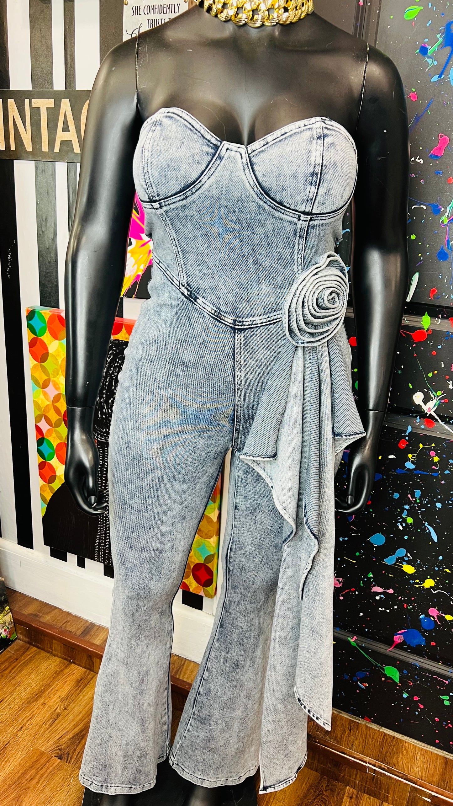 Vintage Inspired Denim Jumpsuit (12)