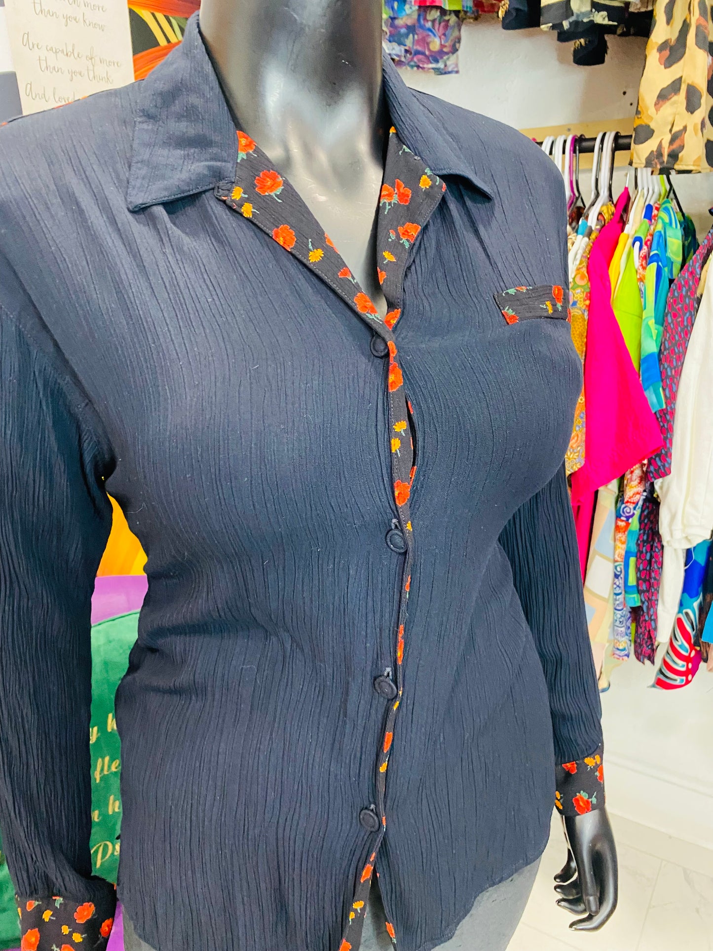 Vintage Carole Little Long Sleeve Blouse