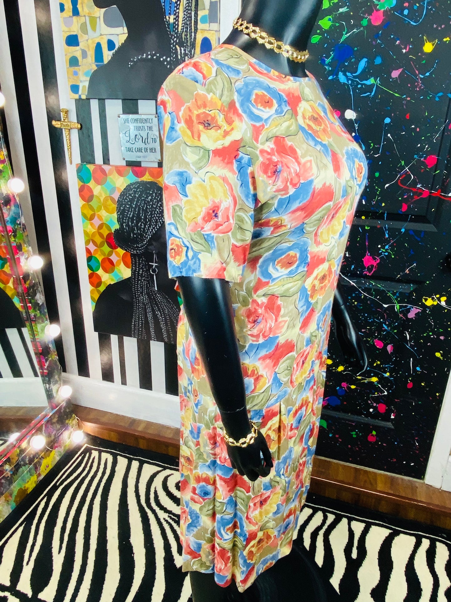 Vintage Floral 2 piece Skirt Set