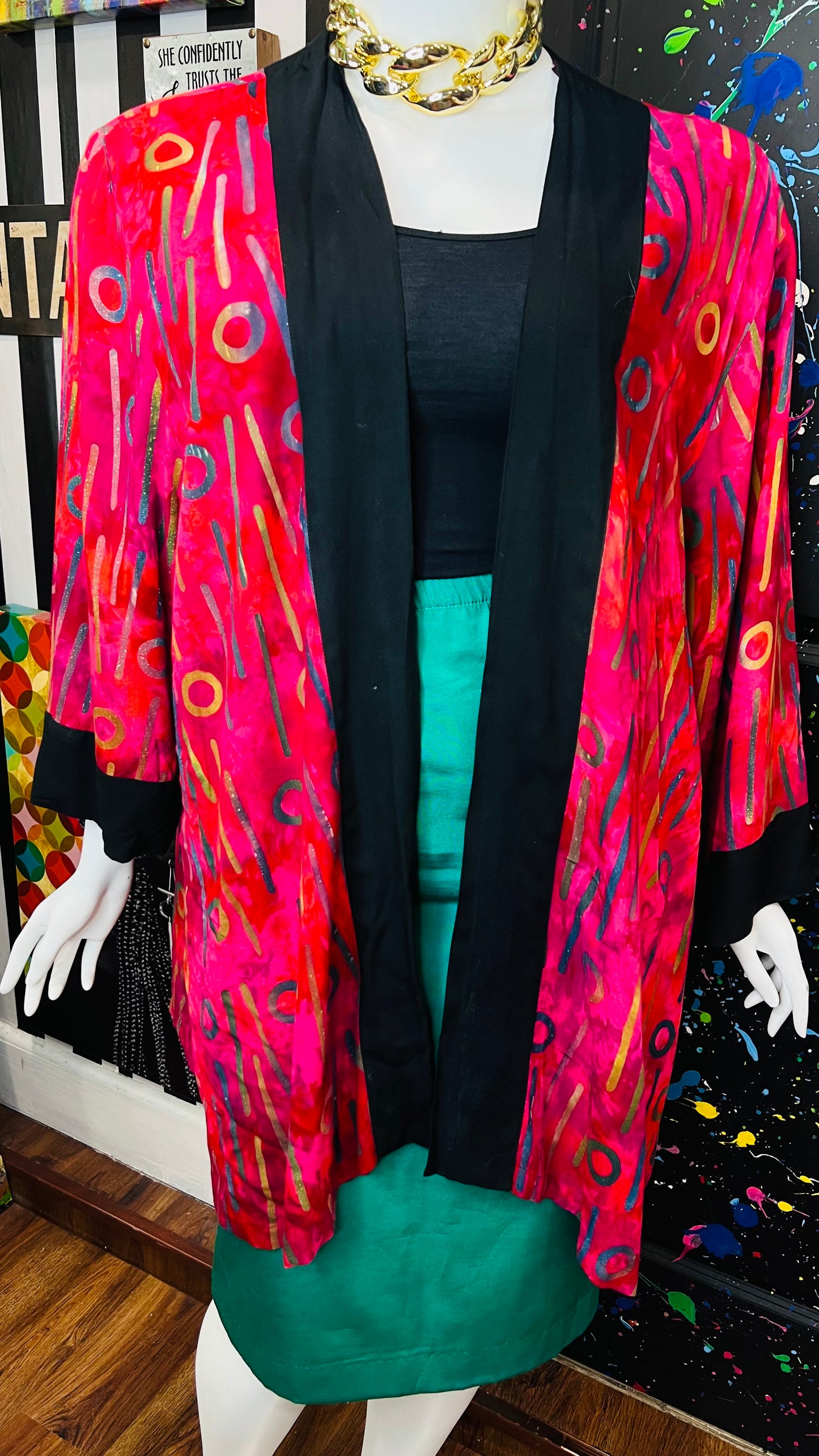 Rayon Abstract Duster (OS)