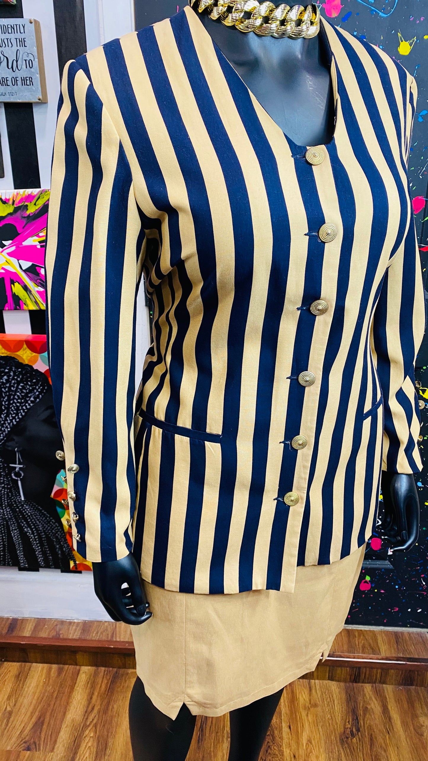 Vintage Striped Skirt Set (16)