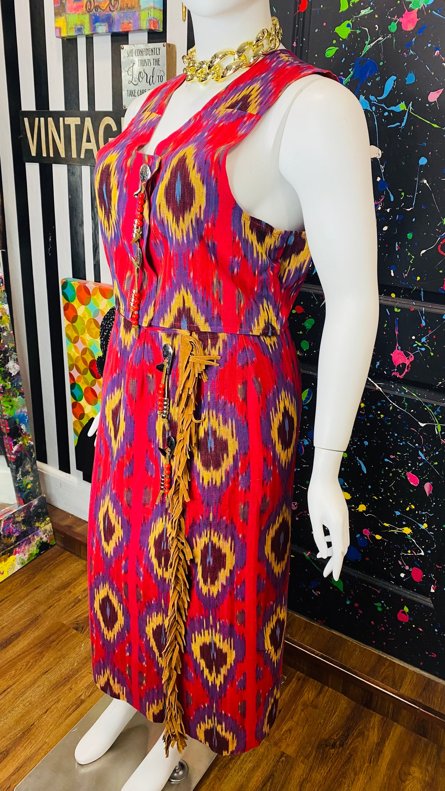 Vintage Fringe Tribal Print Set (12)