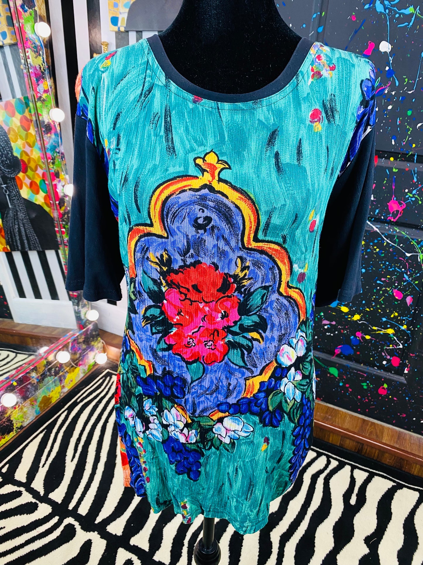 Vintage Carole Little Short Sleeve Blouse