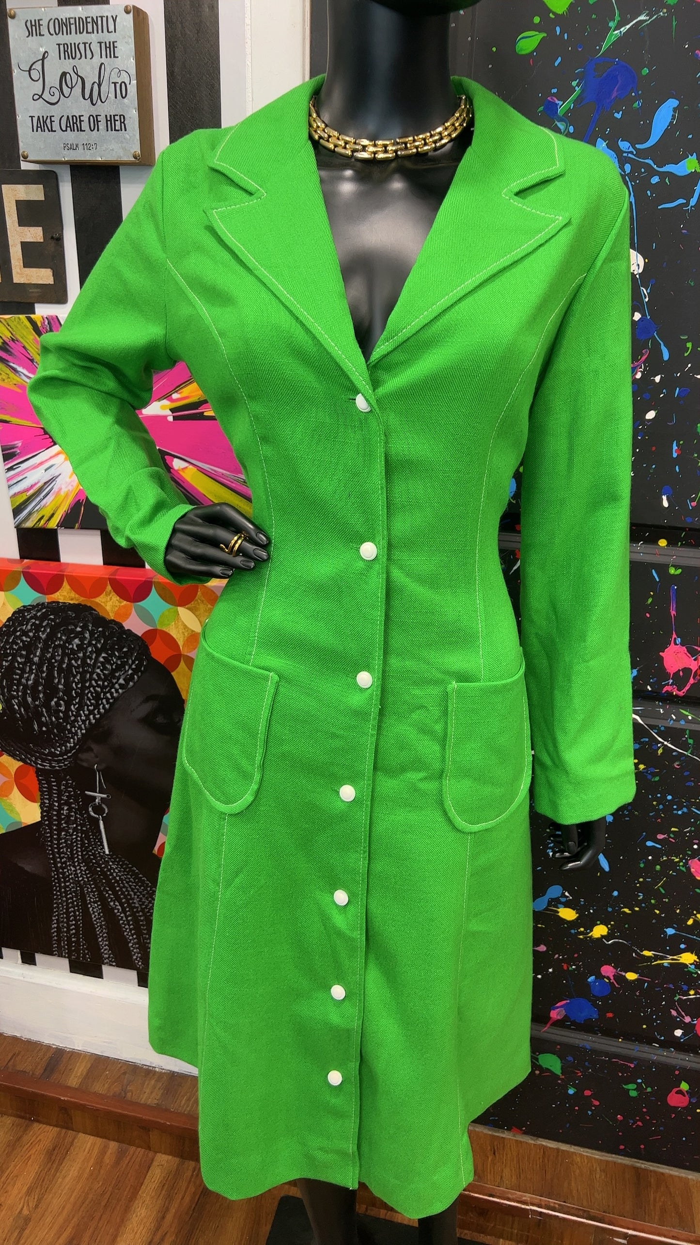 Vintage 70’s Lillian Russell Dress (16) Fits like a modern size 12
