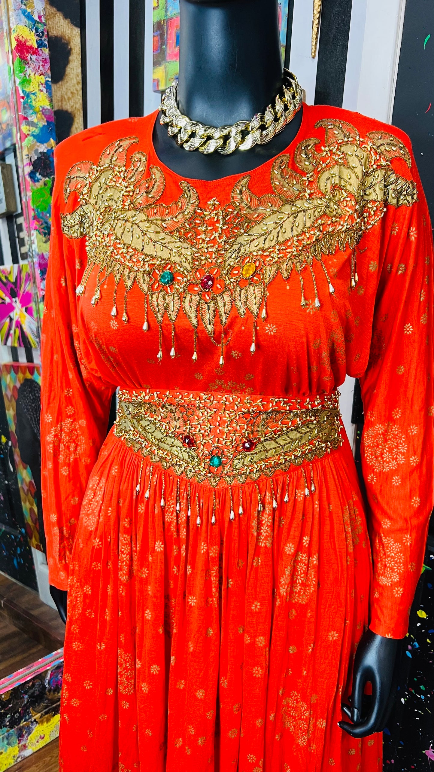 Vintage Beaded & Jewel Skirt Set (16)