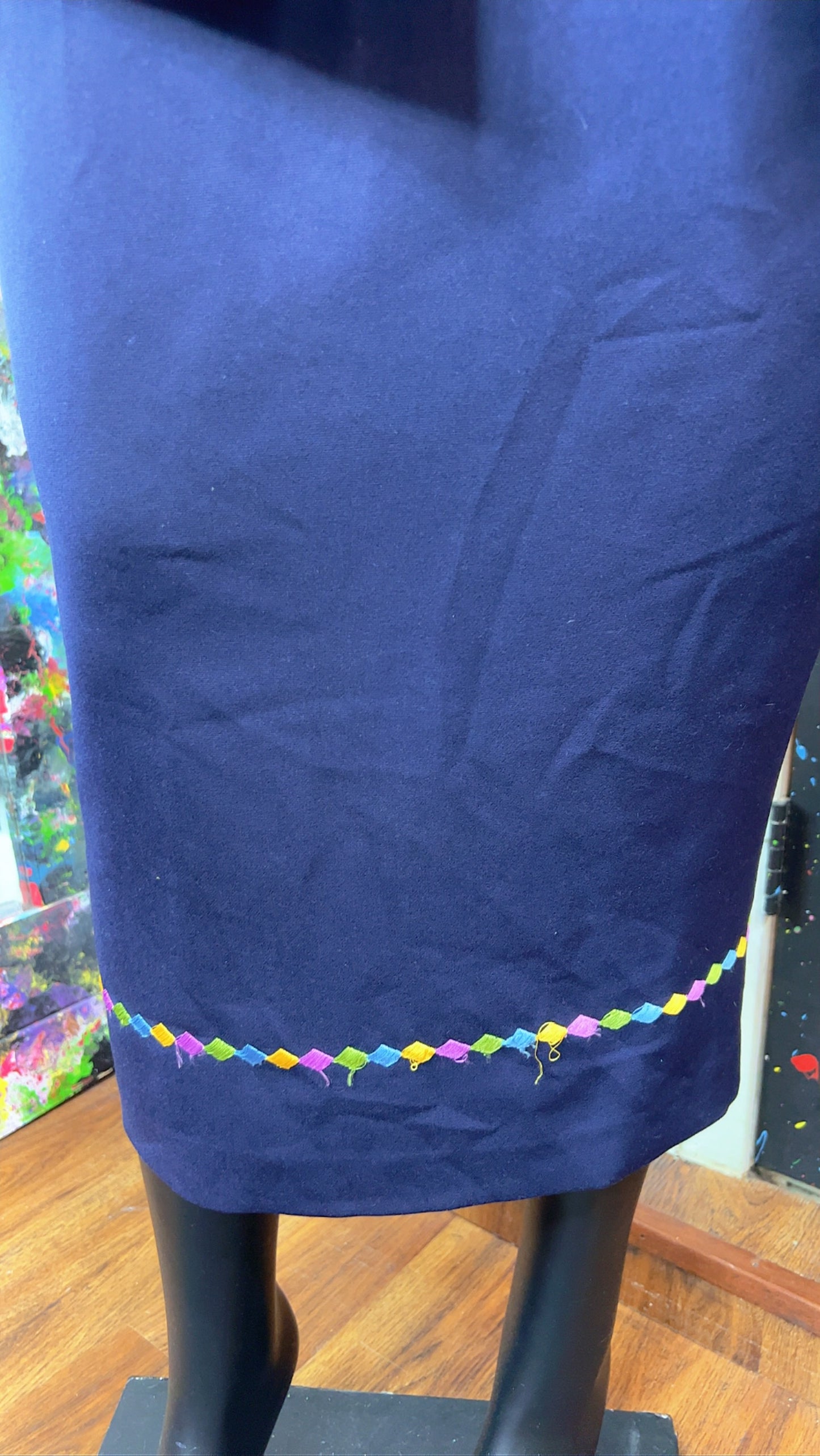 Vintage Rainbow Collar Skirt Suit (20W)