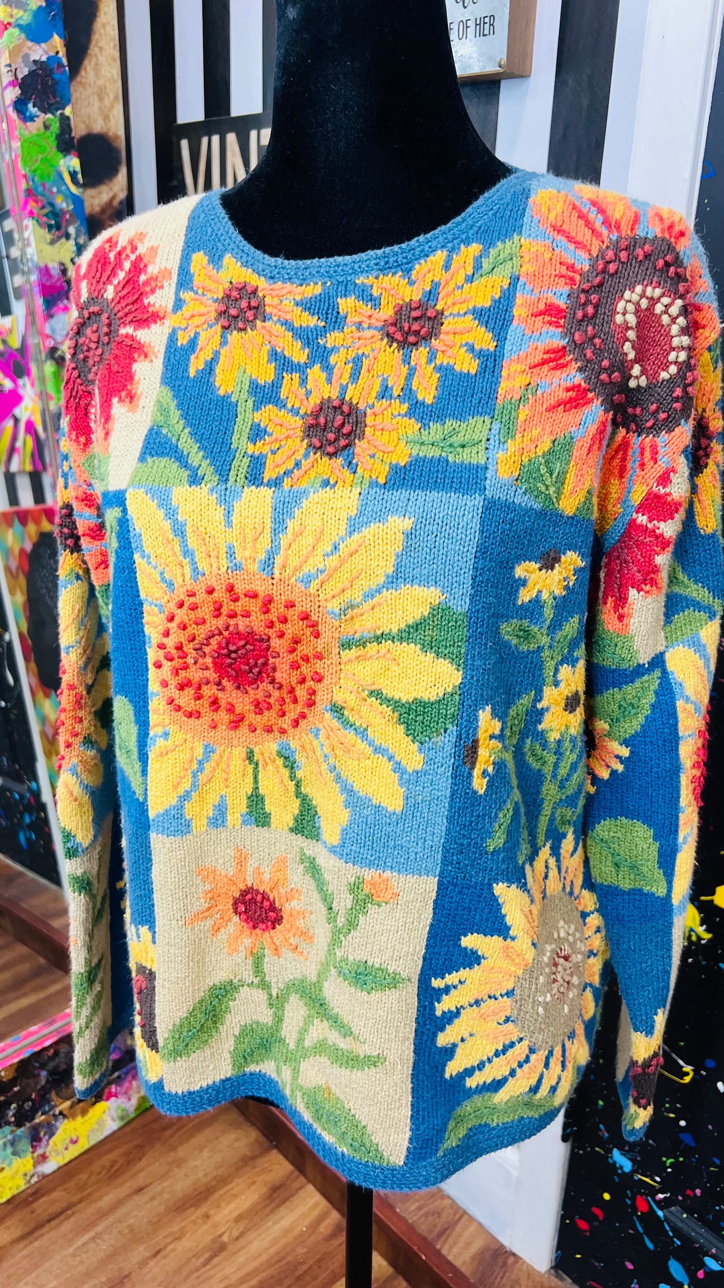 Vintage Sunflower Sweater (14)