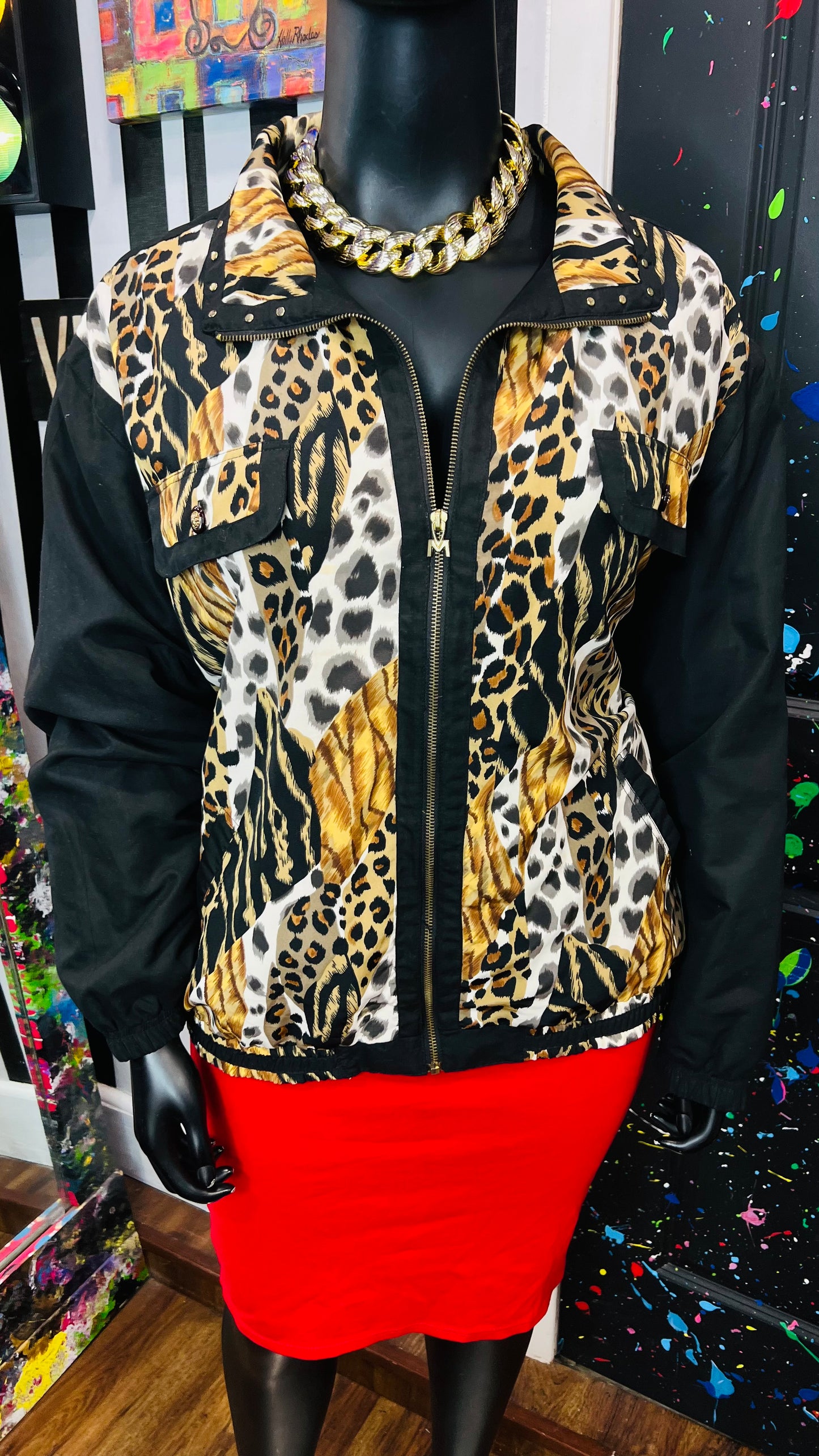 Vintage Animal Print & Stud Jacket (24)