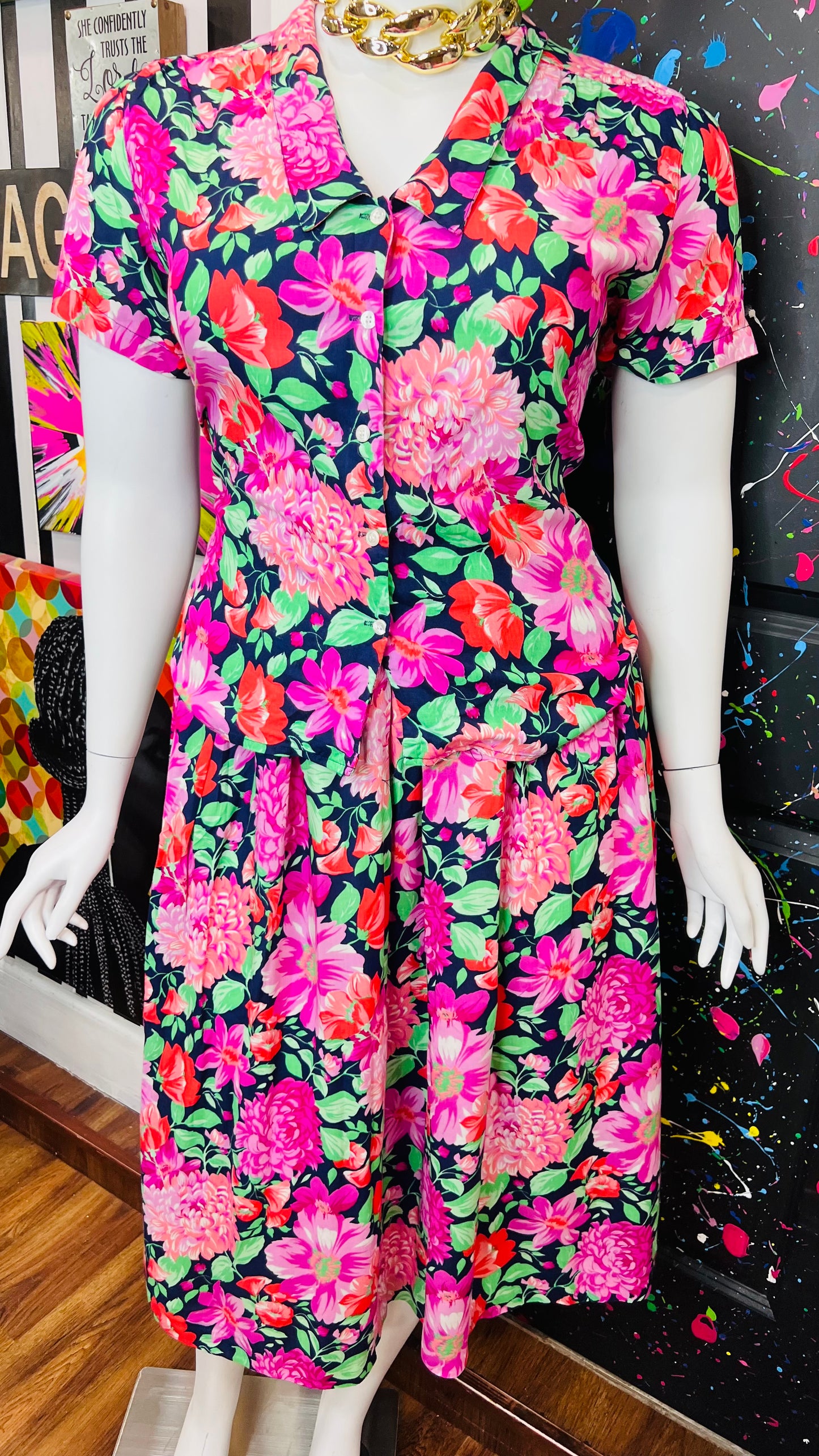 Vintage Floral Skirt Set (14)