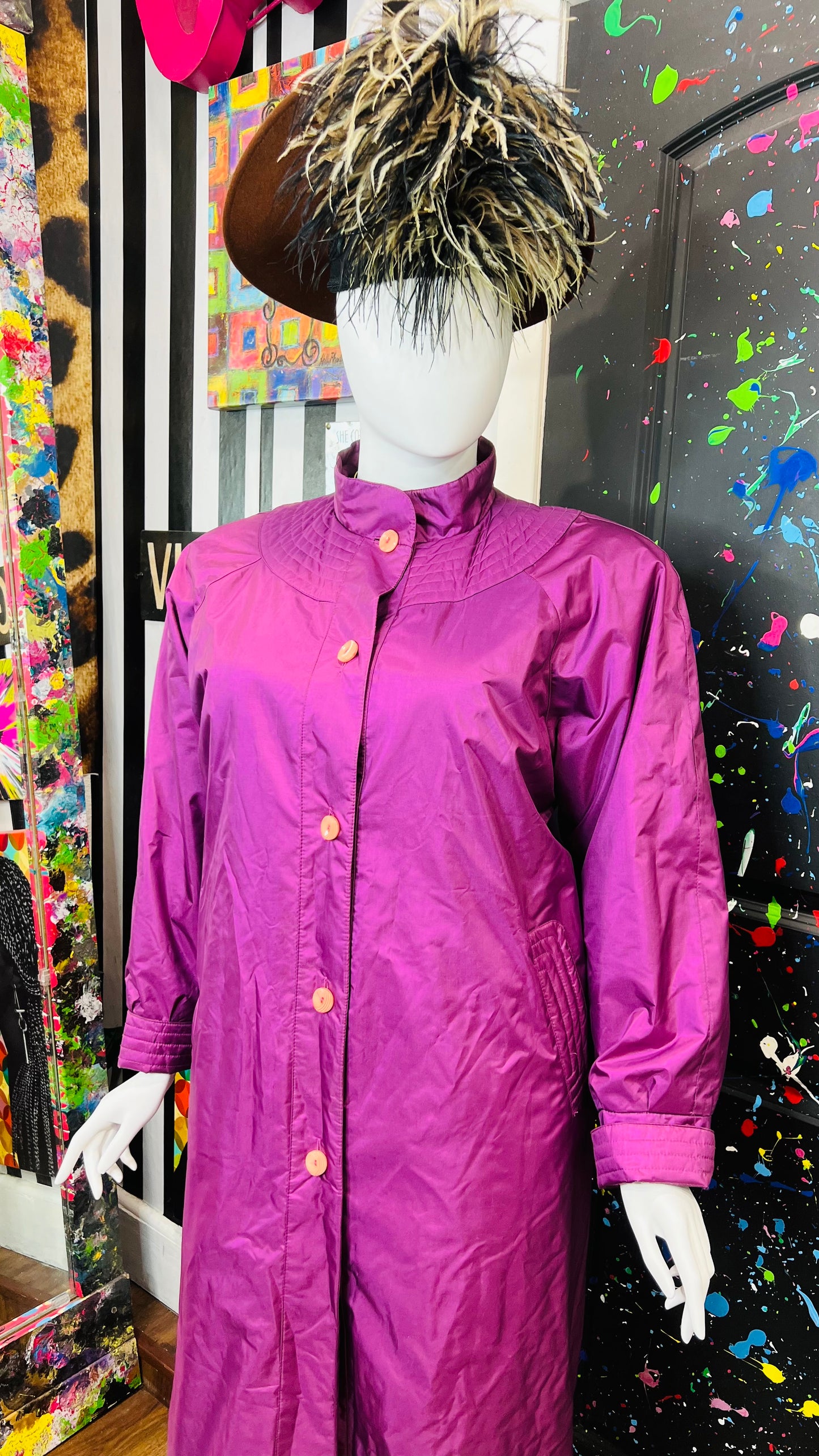 Vintage Puffer Trench Coat (16)