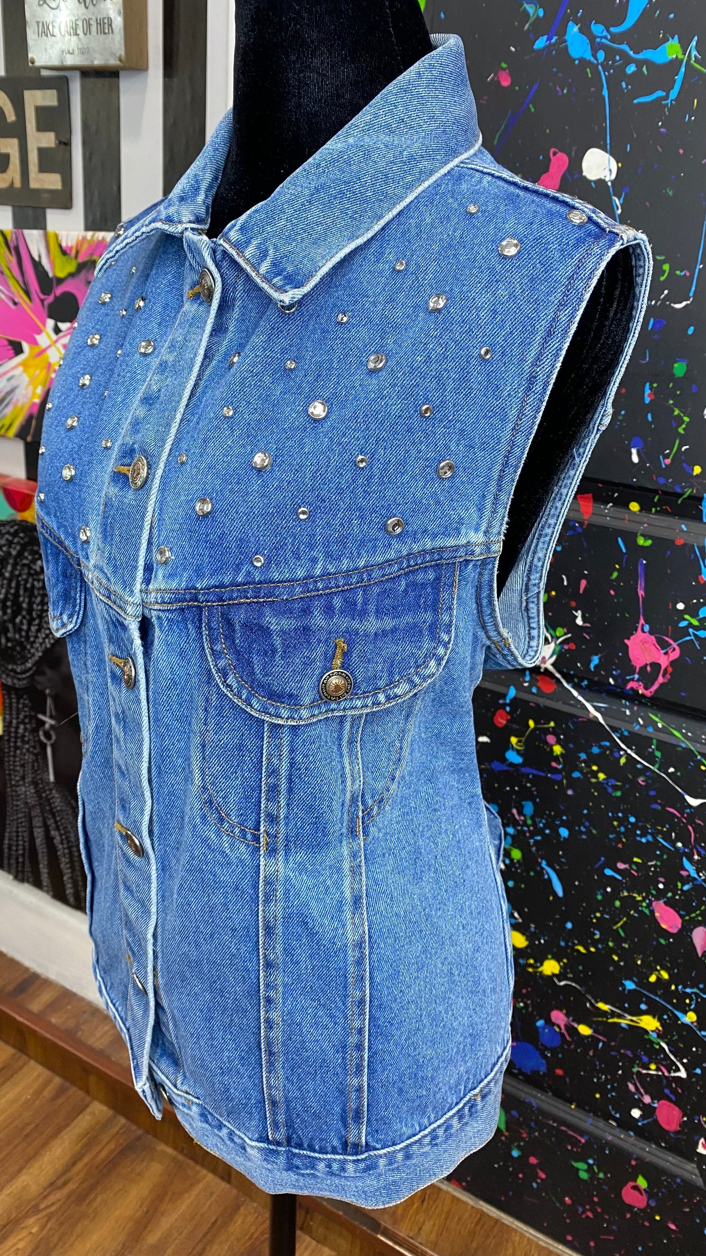 Vintage Denim Gem Vest (14)