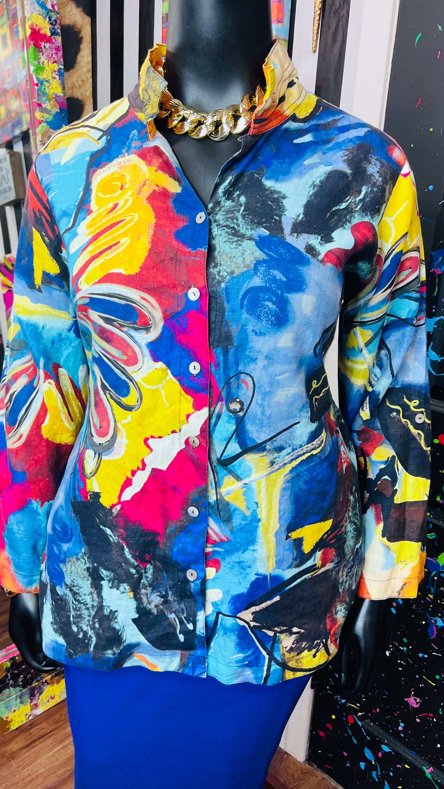 Abstract Water Color Blouse (20)