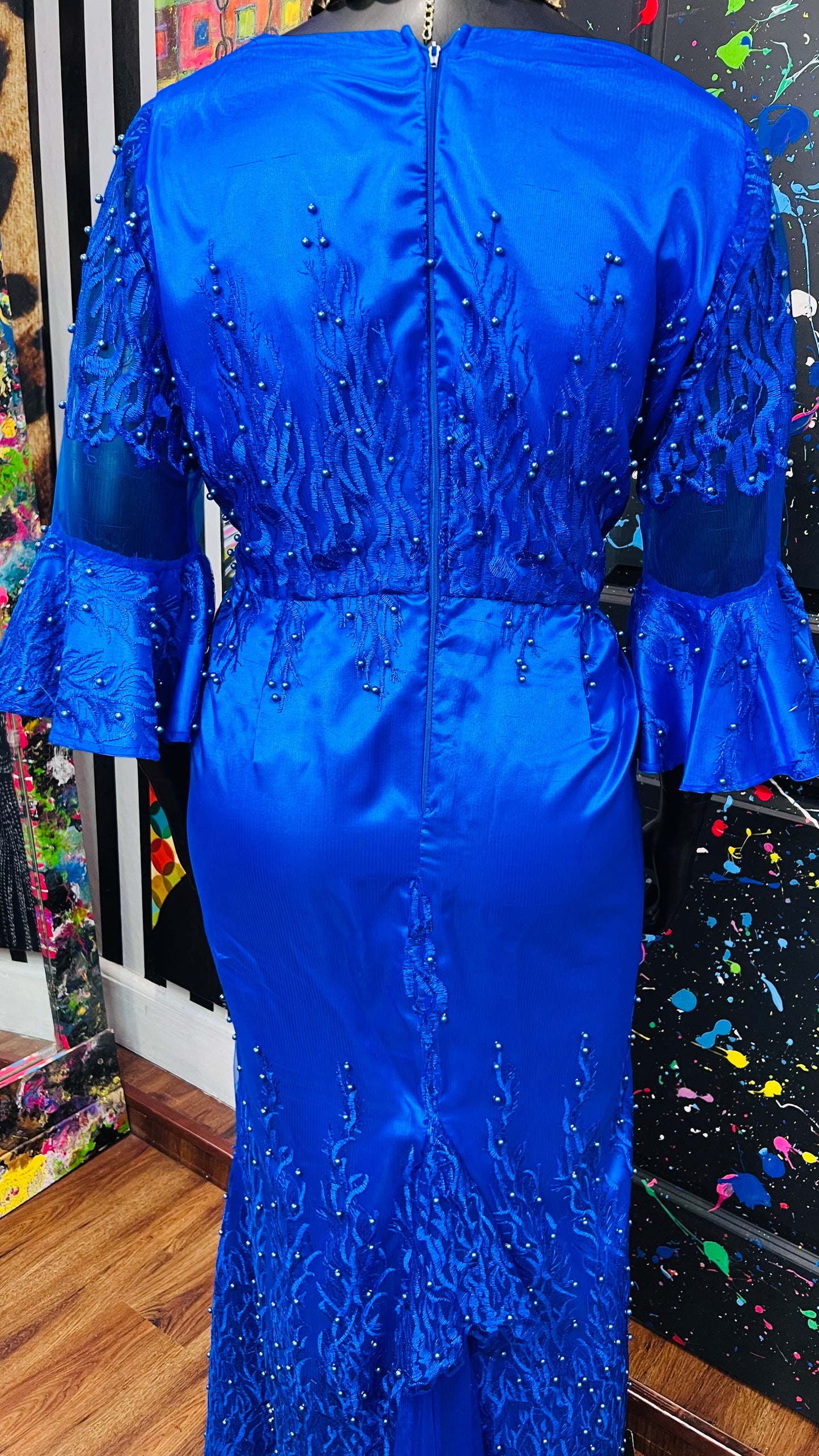 Jewel Blue & Sheer Formal Dress (14)