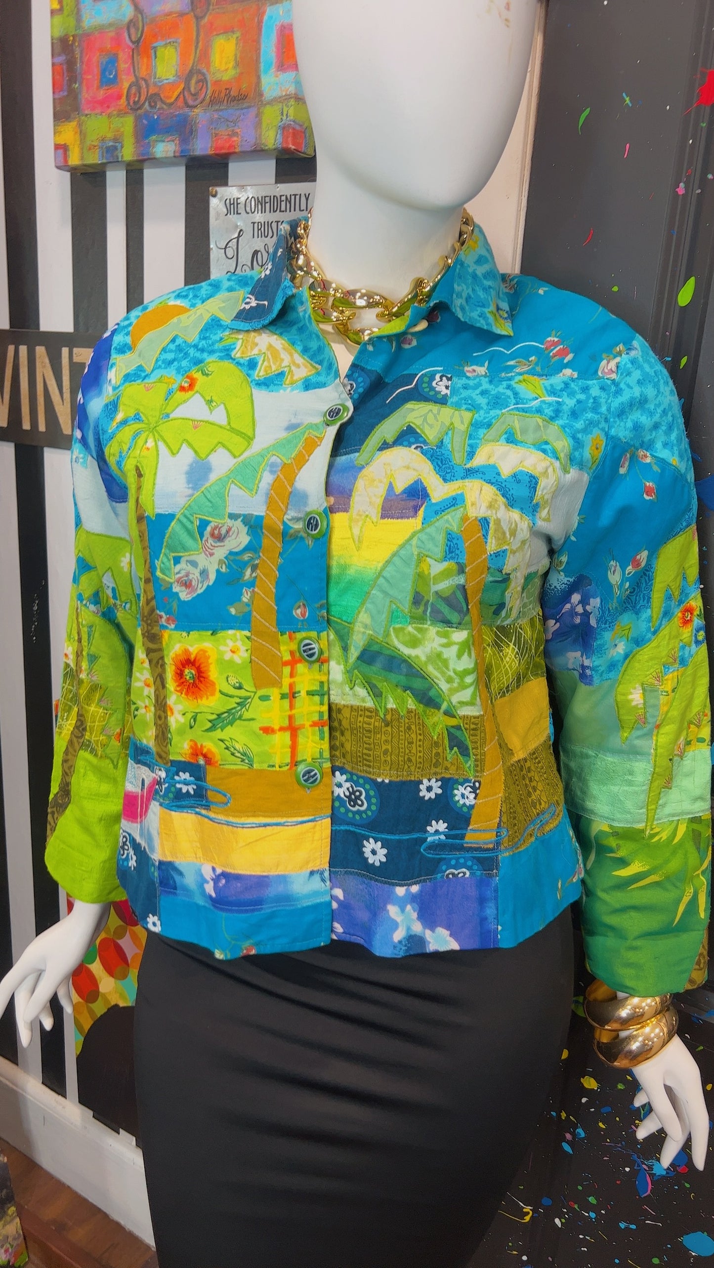 Vintage Sandy Starkman Abstract Jacket (14)