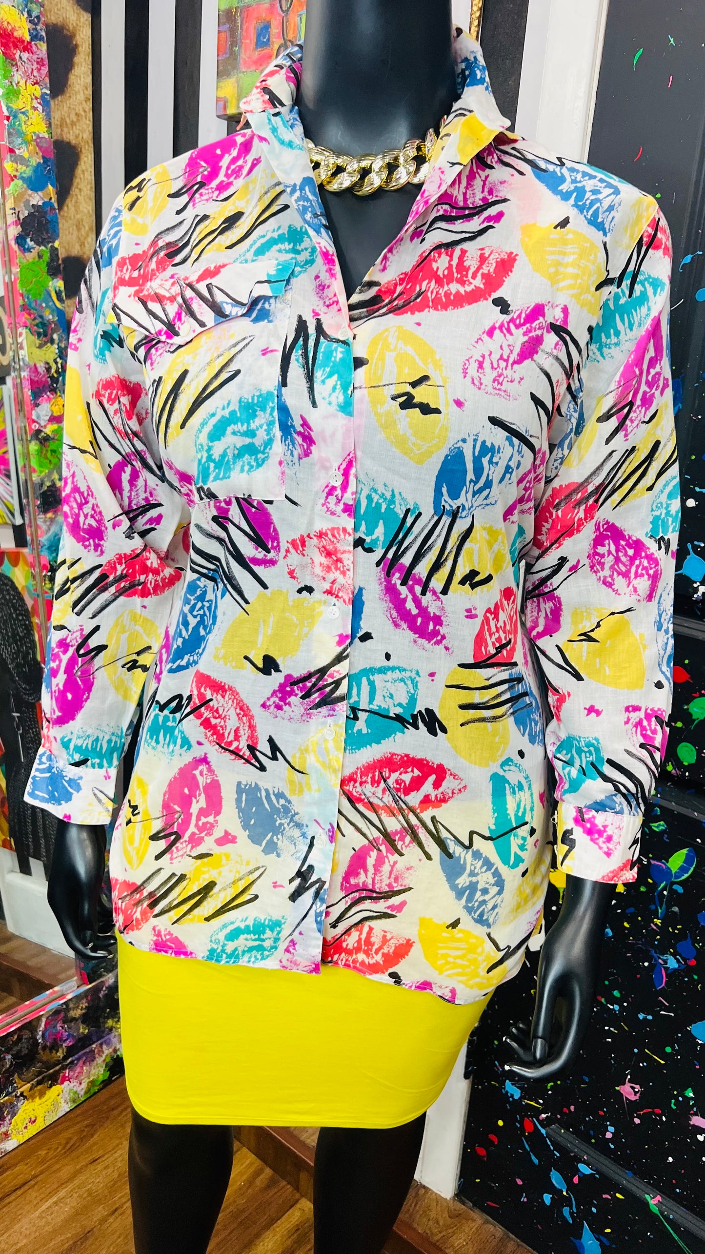 Vintage 80’s Semi Sheer Blouse (14)