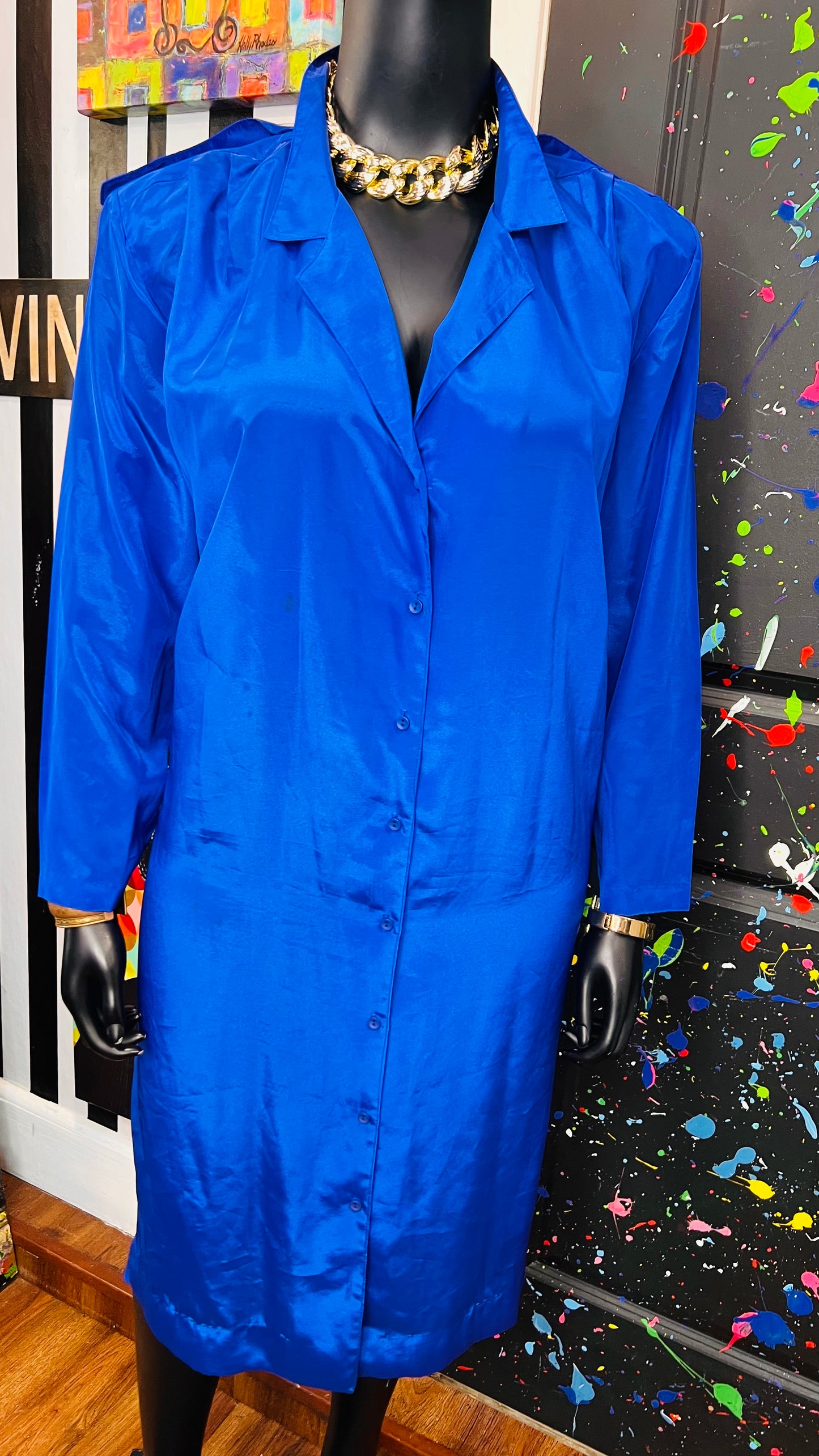 Vintage Cobalt Blue Dress (16)