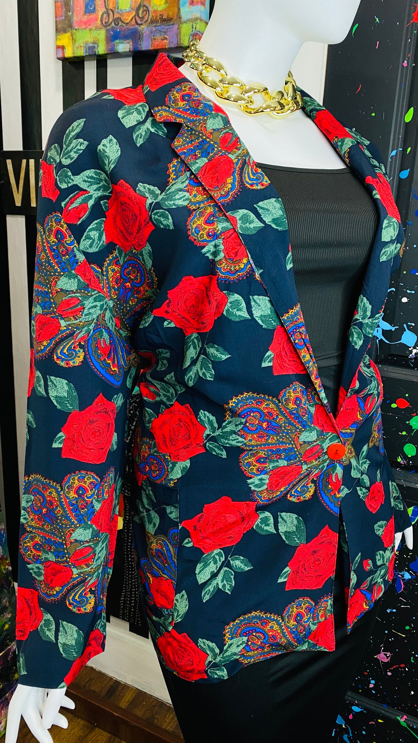Vintage Floral Blazer (24W)
