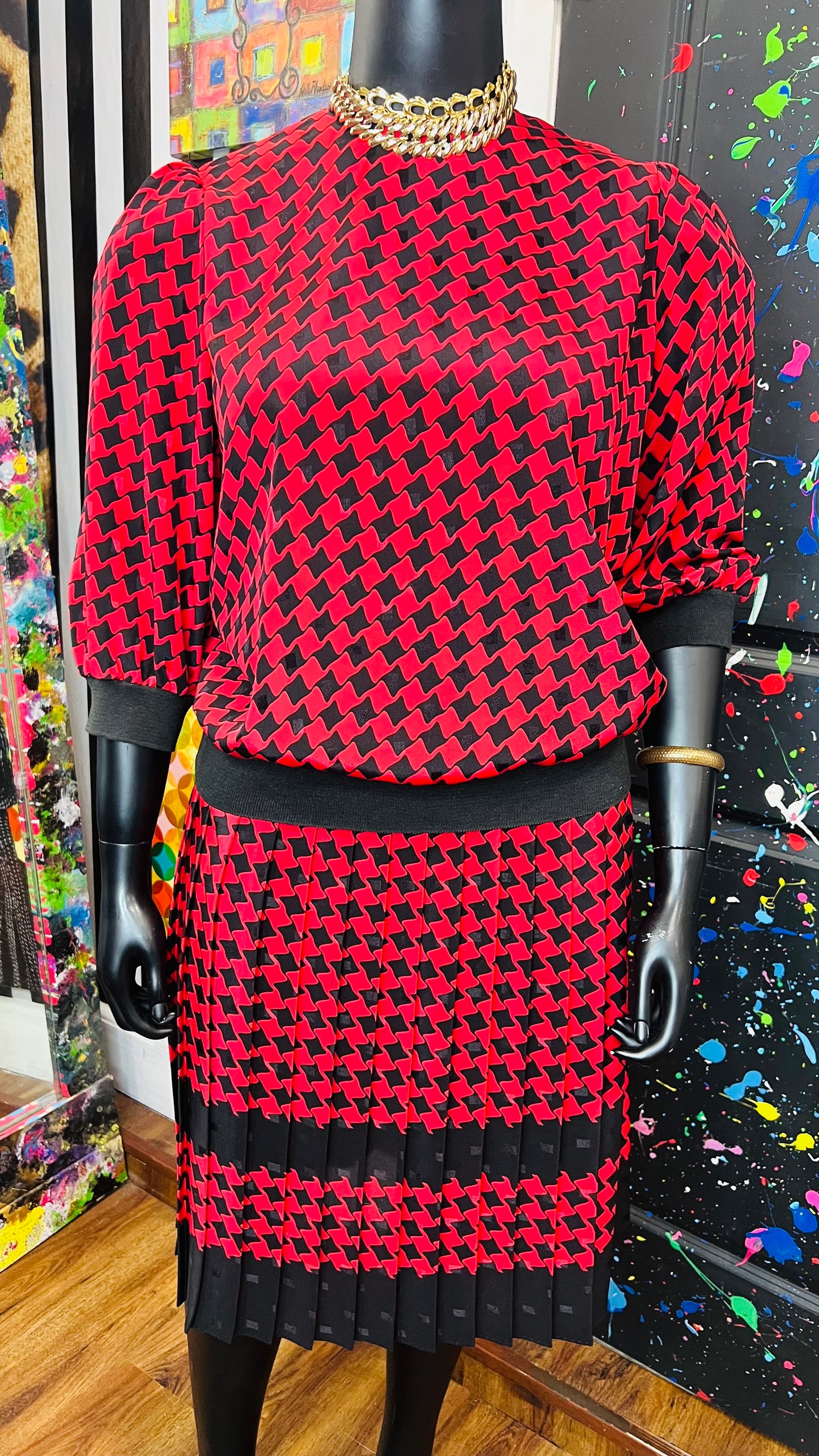 Vintage York Pleated Skirt Set (18)