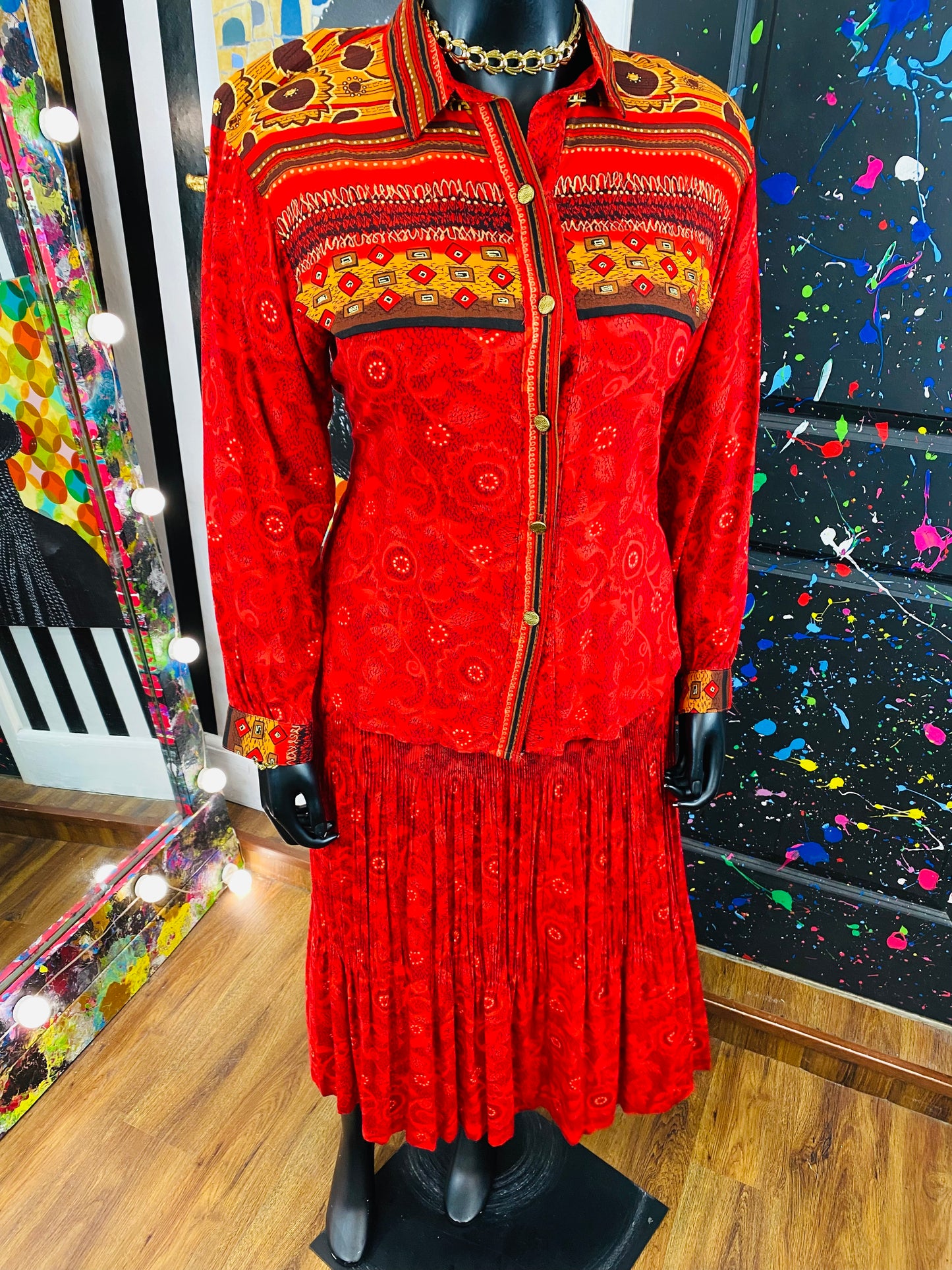 Vintage STARFIRE 2 piece Skirt Set