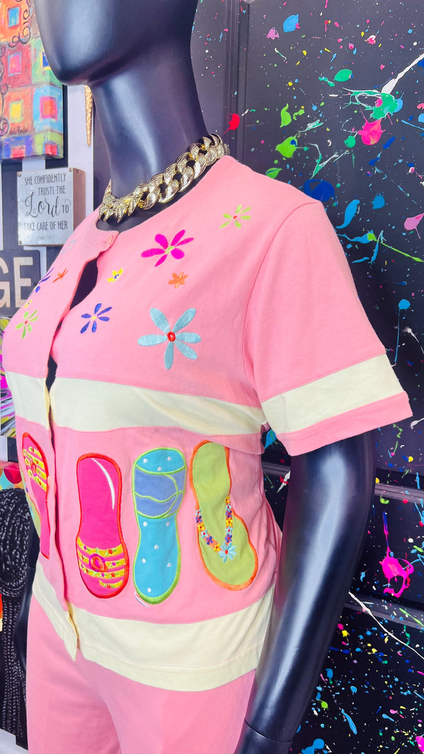 Vintage Cotton Capri Flip Flop Set (16/18)